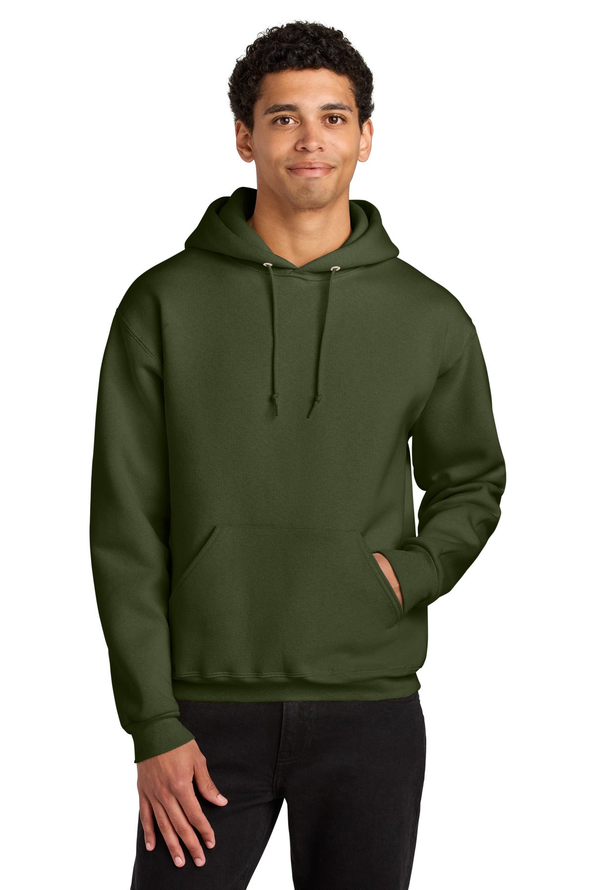 Jerzees Rugged Unisex Hooded Sweatshirt H12M in Military Green