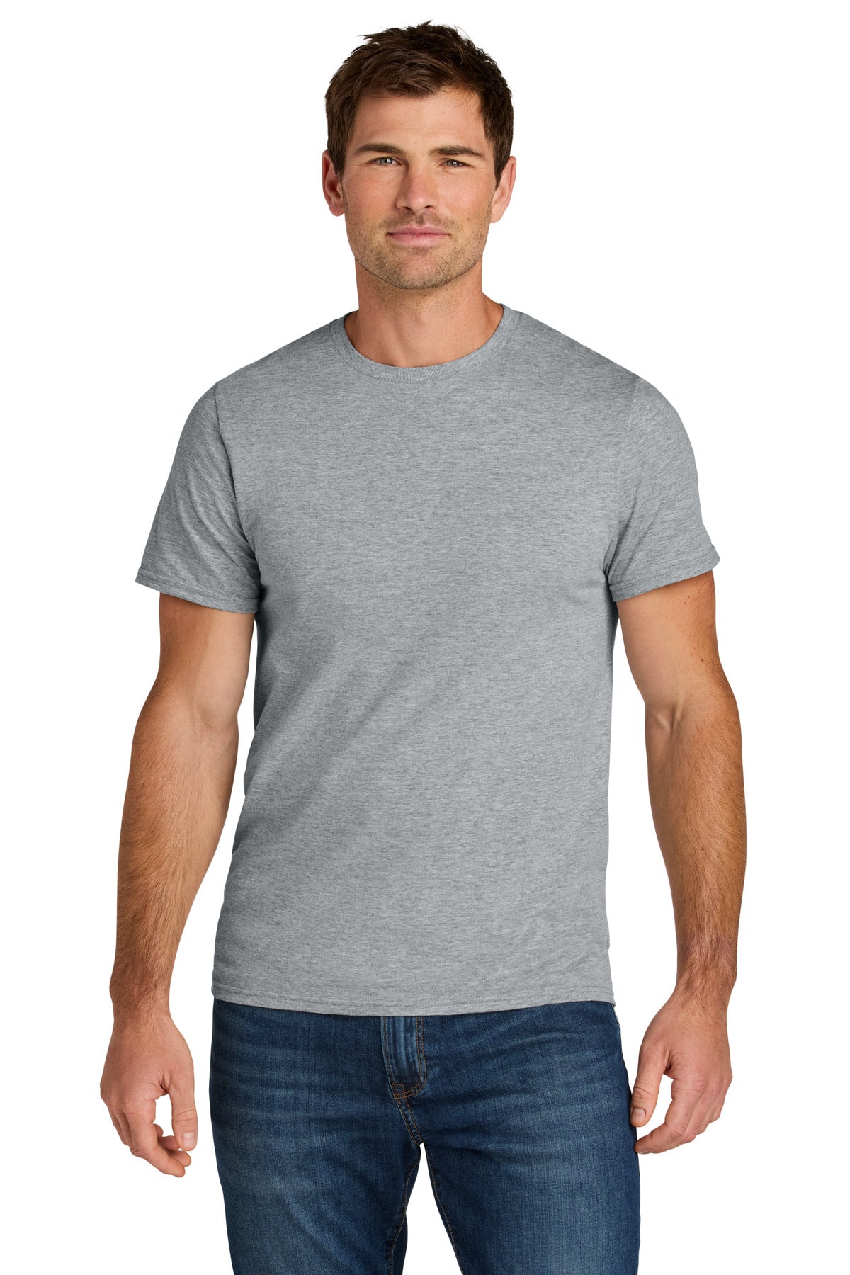 Jerzees Ultimate Unisex Ring Spun T-Shirt IC46M in Athletic Heather