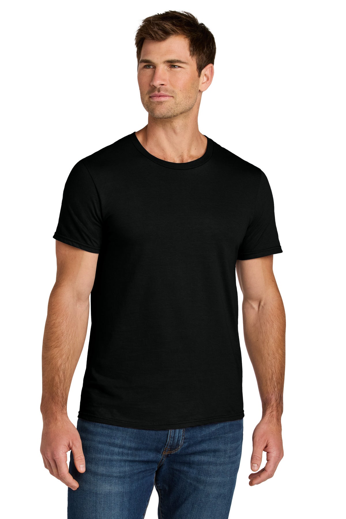 Jerzees Ultimate Unisex Ring Spun T-Shirt IC46M in Black Ink
