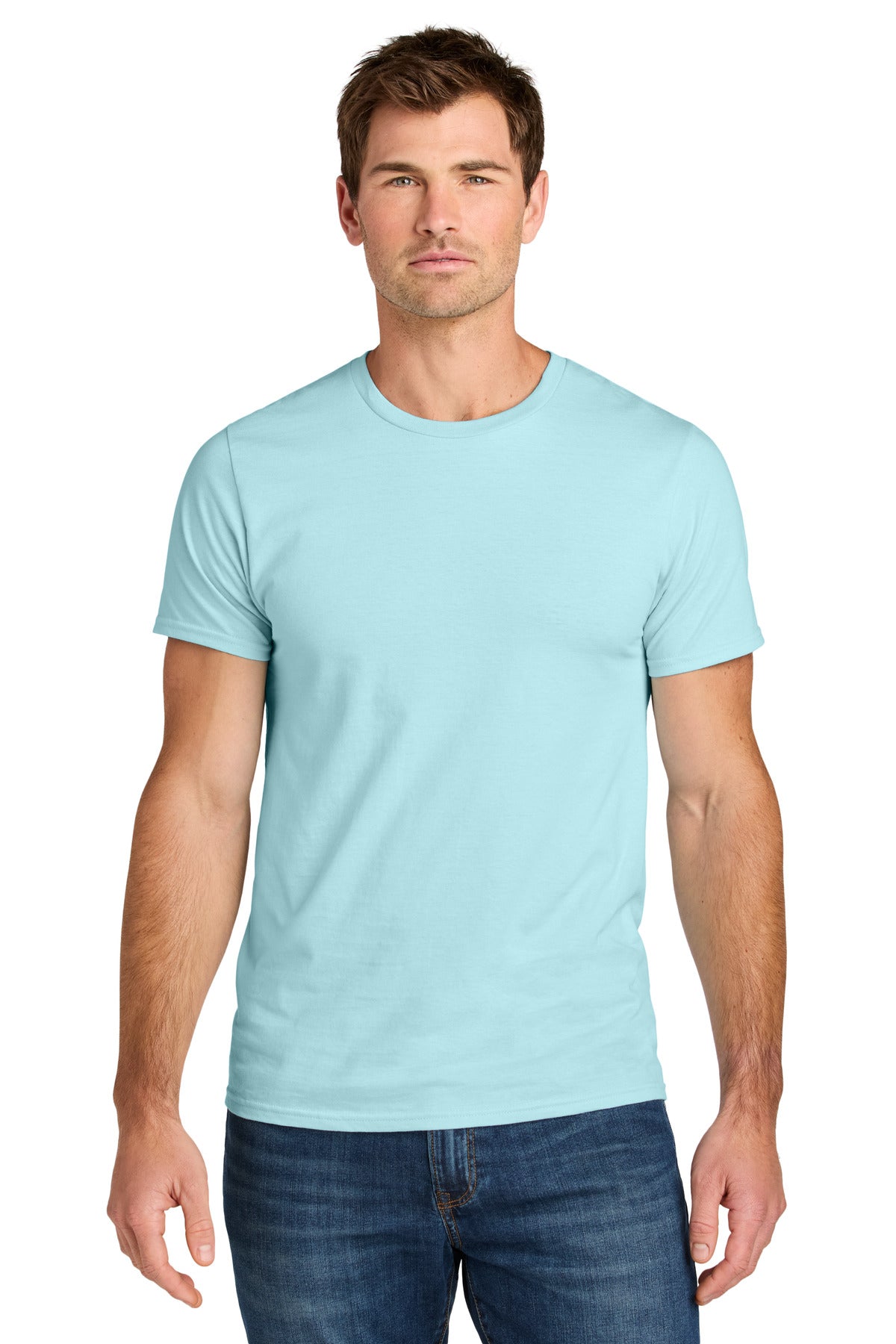 Jerzees Ultimate Unisex Ring Spun T-Shirt IC46M in Breezy Blue