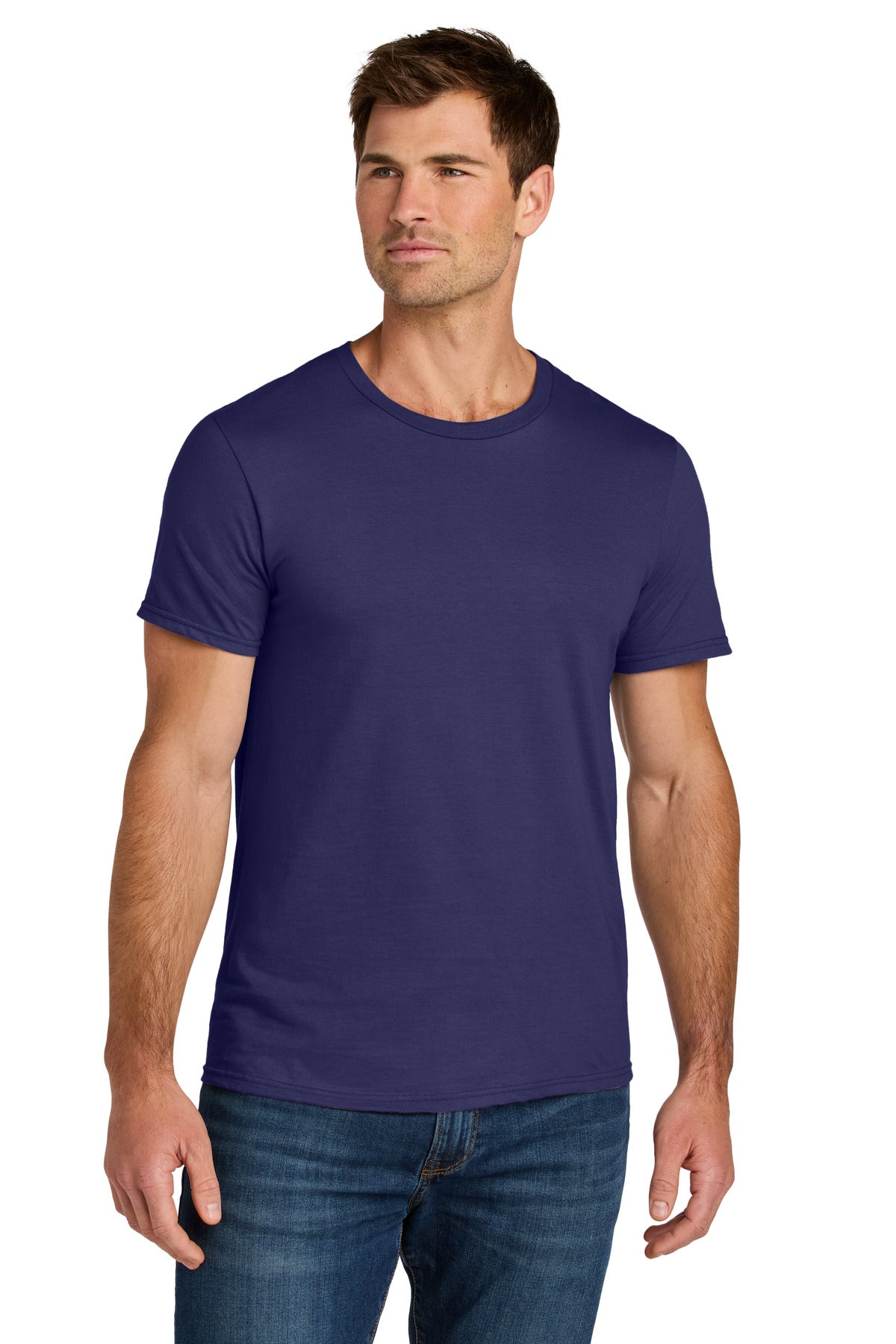 Jerzees Ultimate Unisex Ring Spun T-Shirt IC46M in Deep Purple