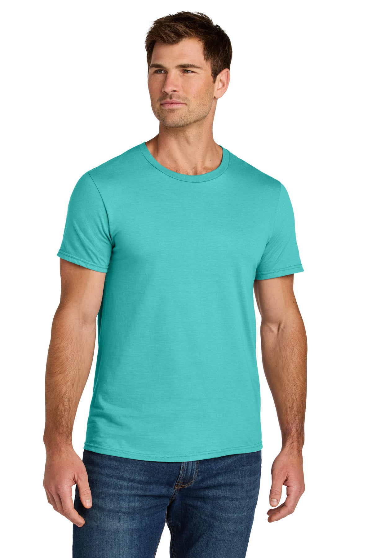 Jerzees Ultimate Unisex Ring Spun T-Shirt IC46M in Scuba Blue