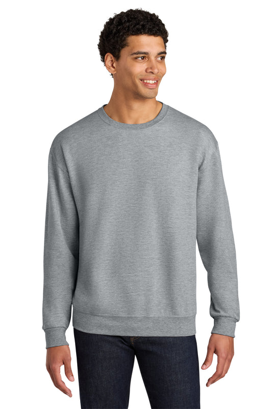 Jerzees Ultimate Unisex CVC Ring Spun Crewneck Sweatshirt IC48M in Athletic Heather