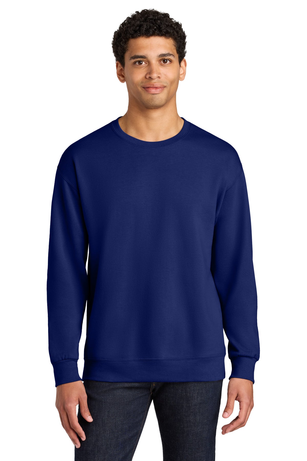 Jerzees Ultimate Unisex CVC Ring Spun Crewneck Sweatshirt IC48M in Orchid