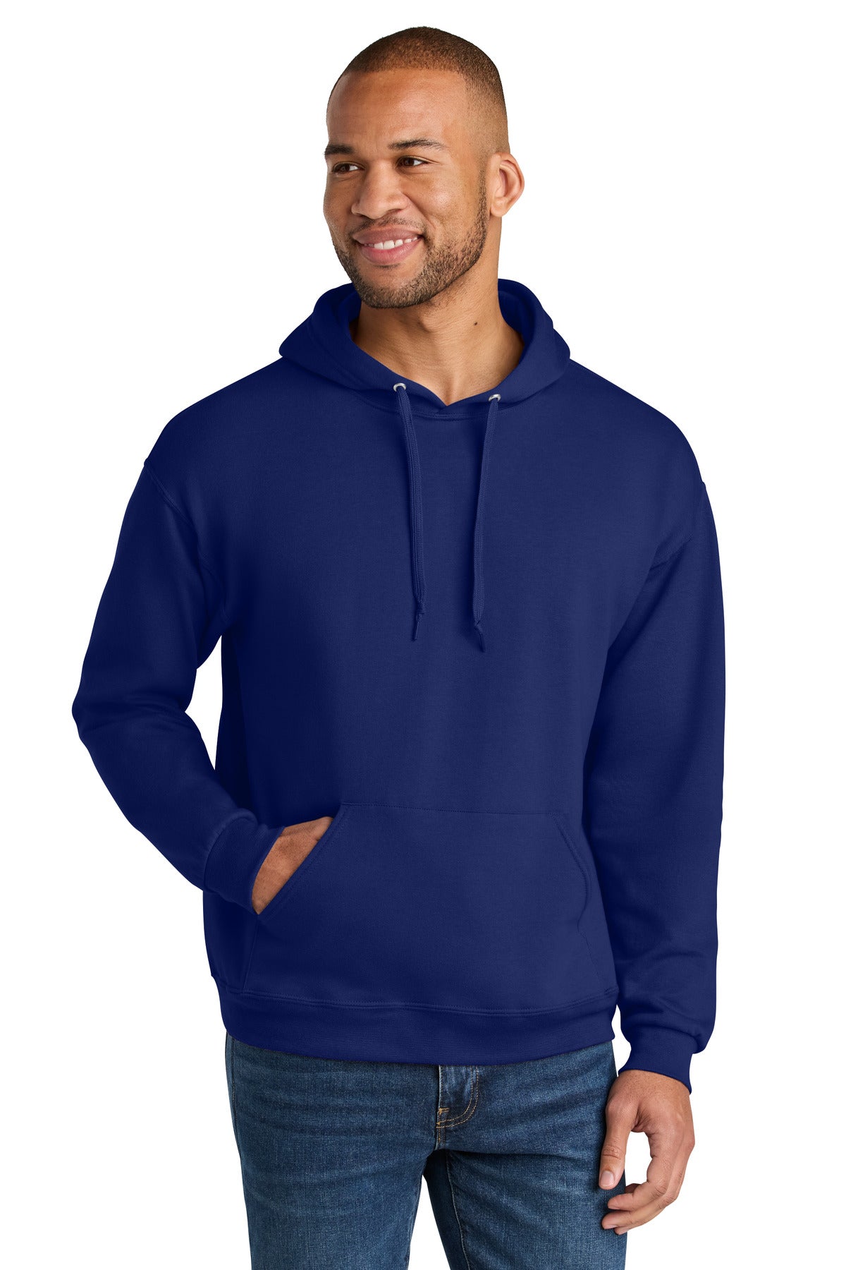 Jerzees Ultimate Unisex CVC Ring Spun Hooded Sweatshirt IC49M in Orchid