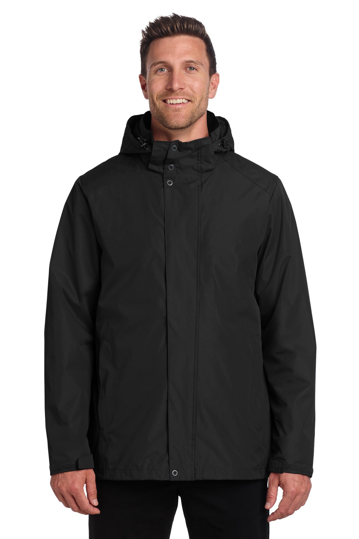Port Authority All-Weather 3-in-1 Jacket J123 in Black