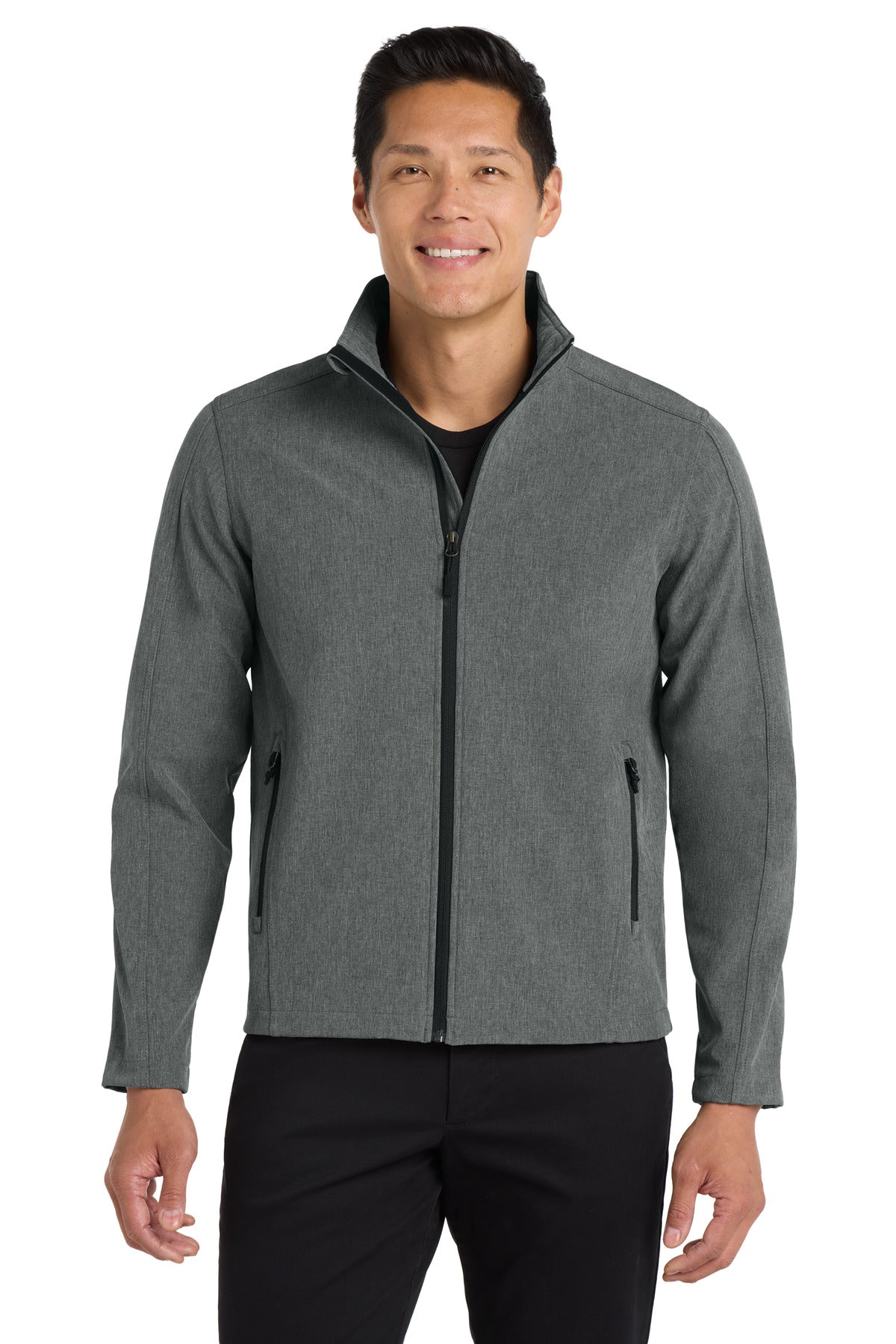 Port Authority Core Soft Shell Jacket. J317 in Pearl Grey Heather