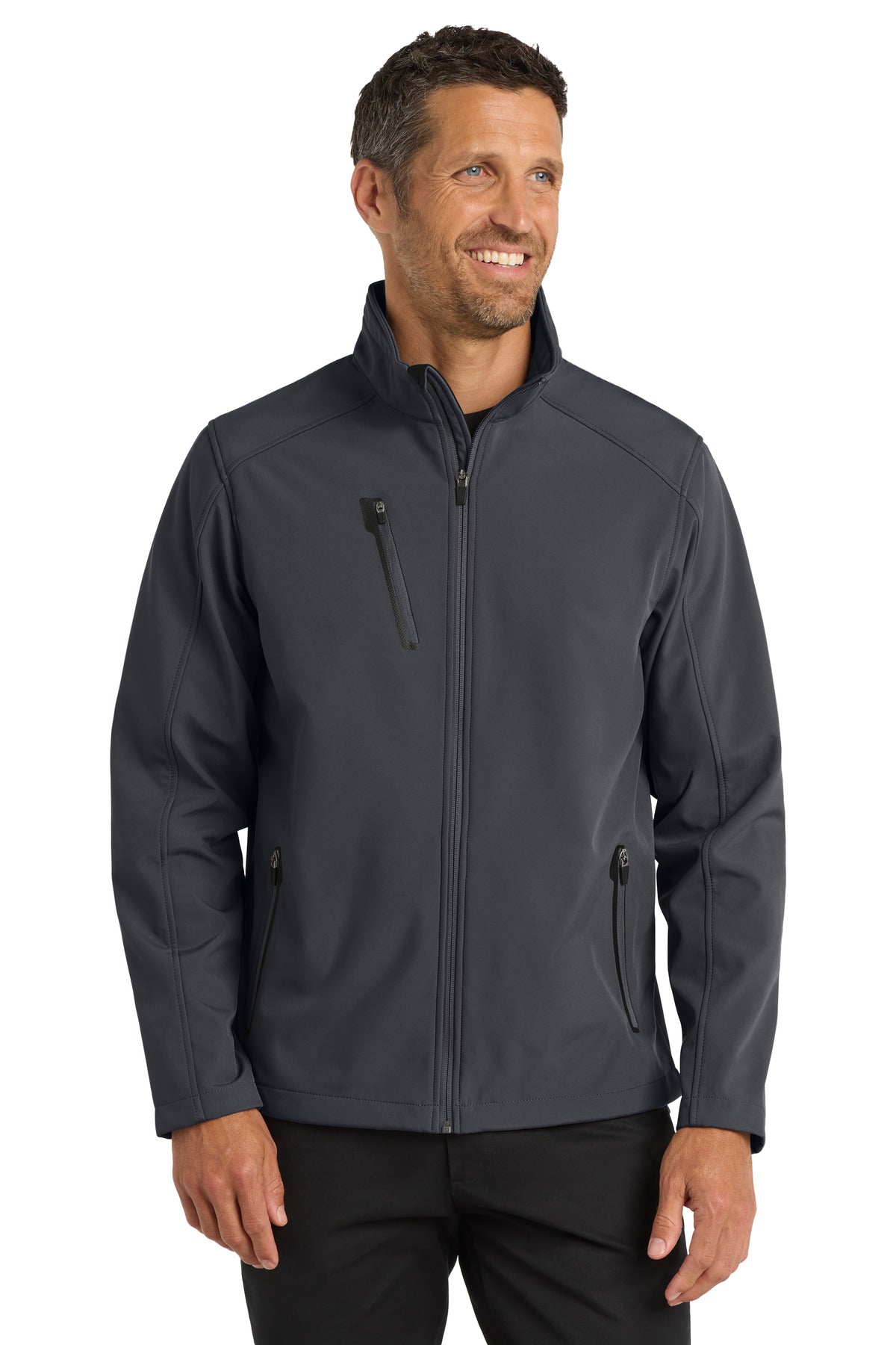 Port Authority Welded Soft Shell Jacket. J324 in Battleship Grey