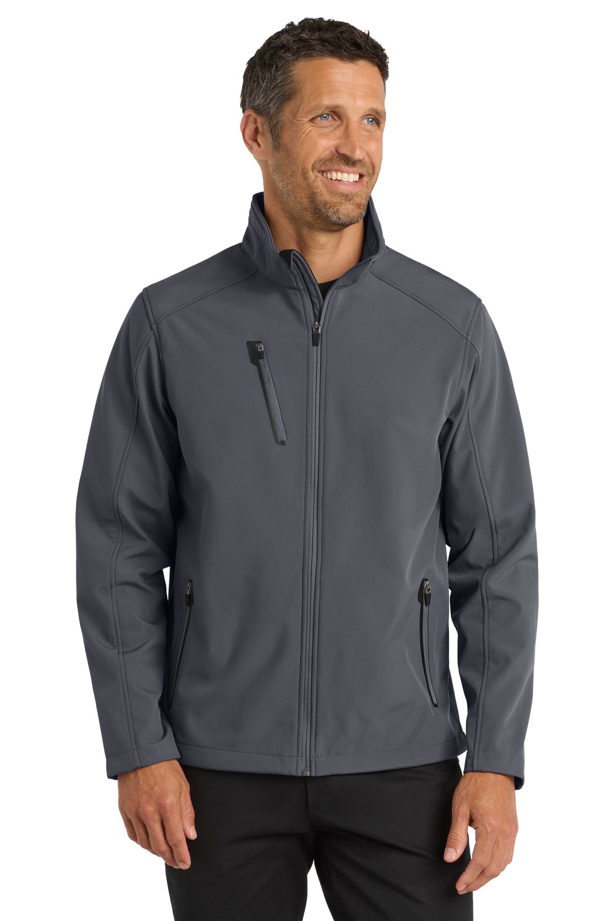 Port Authority Welded Soft Shell Jacket. J324 in Deep Smoke