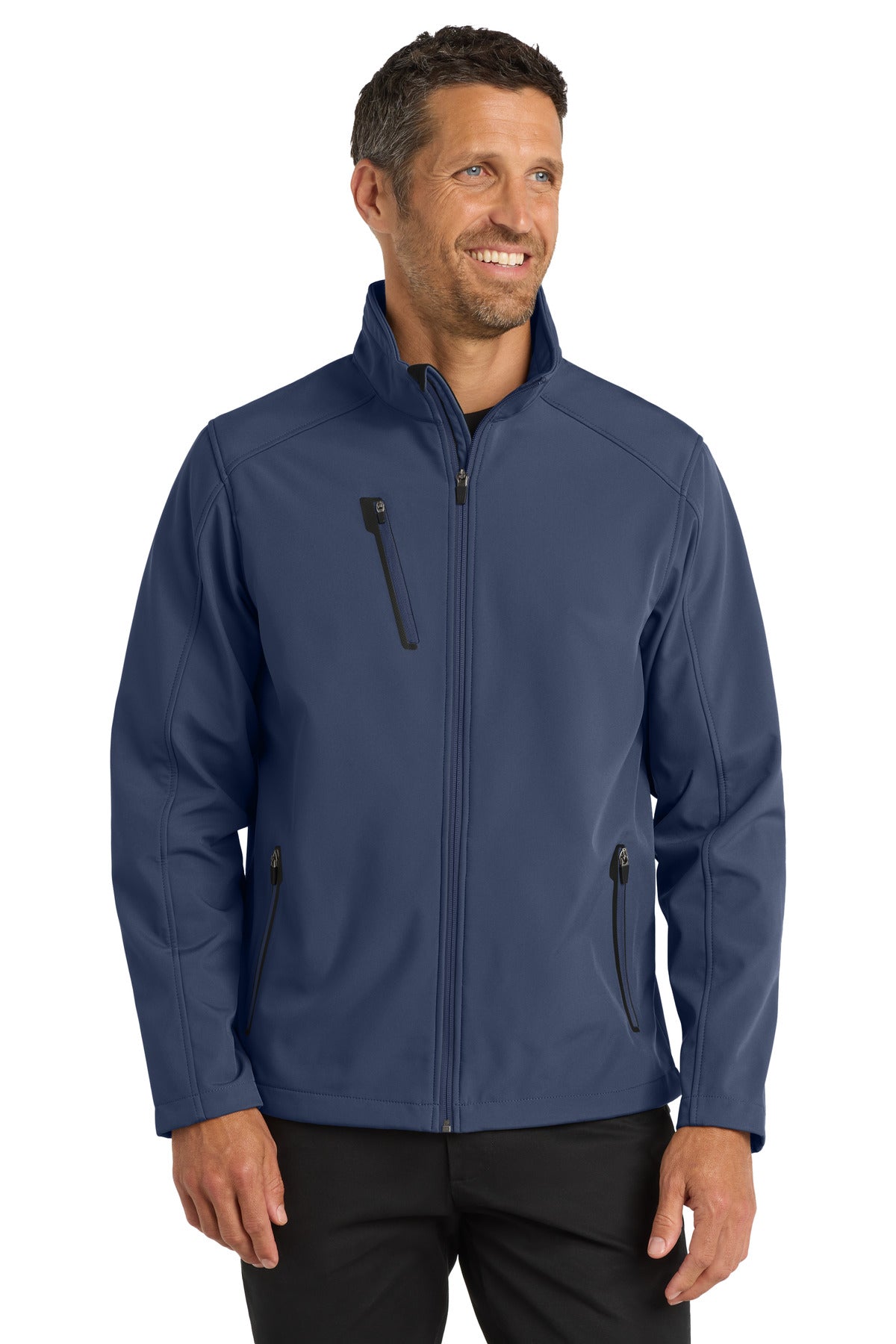 Port Authority Welded Soft Shell Jacket. J324 in Dress Blue Navy
