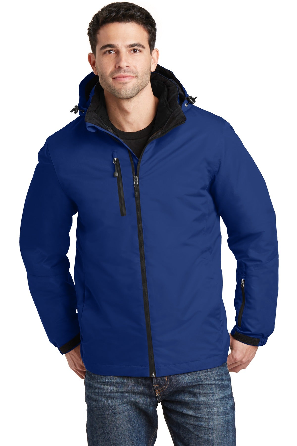 Port Authority Vortex Waterproof 3-in-1 Jacket. J332 in Night Sky Blue/ Black