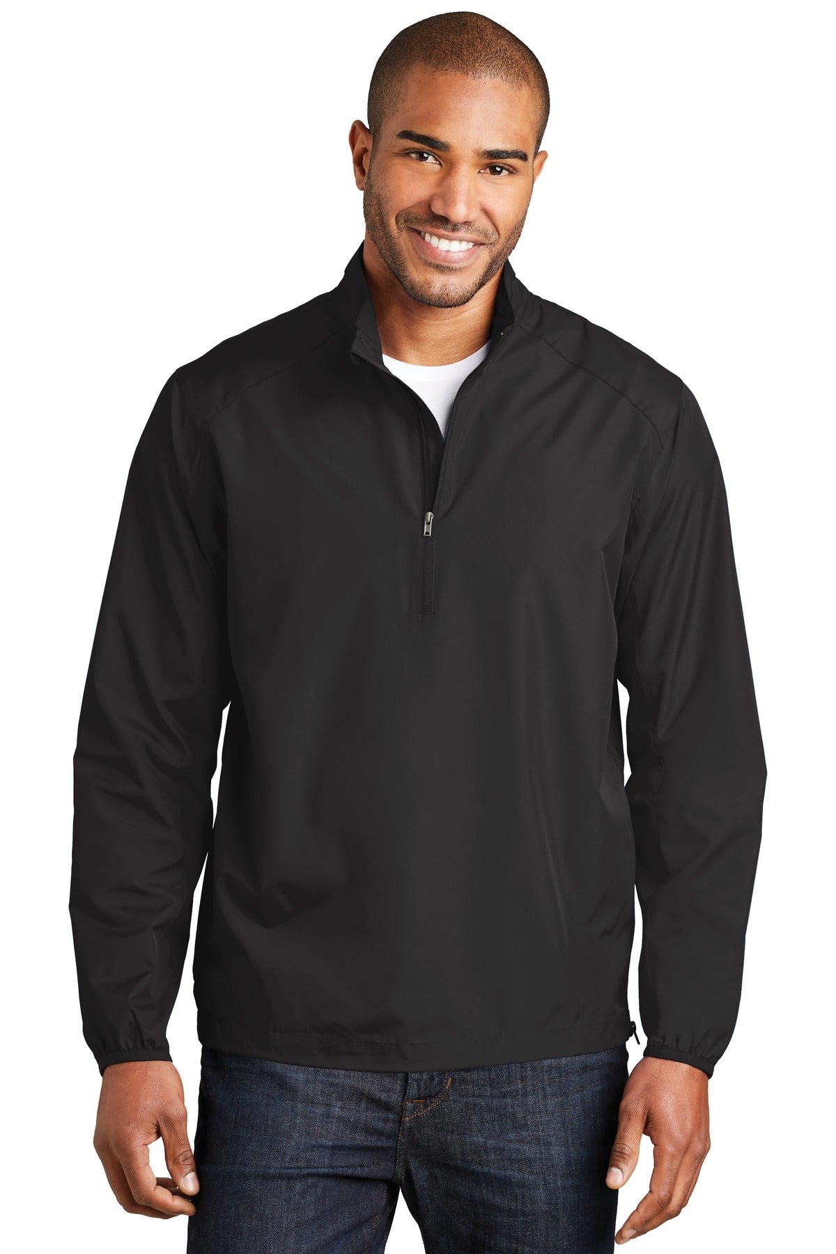 Port Authority Zephyr 1/2-Zip Pullover. J343 in Black