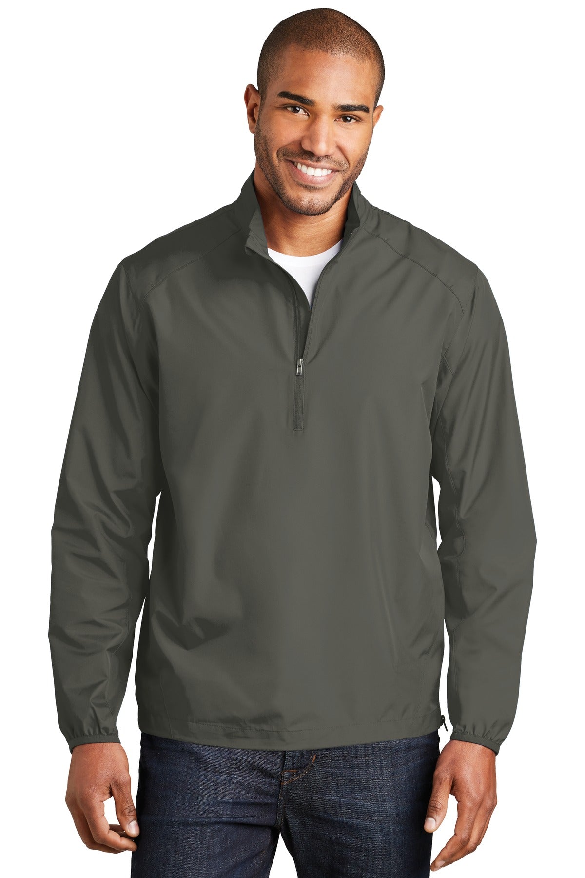 Port Authority Zephyr 1/2-Zip Pullover. J343 in Grey Steel
