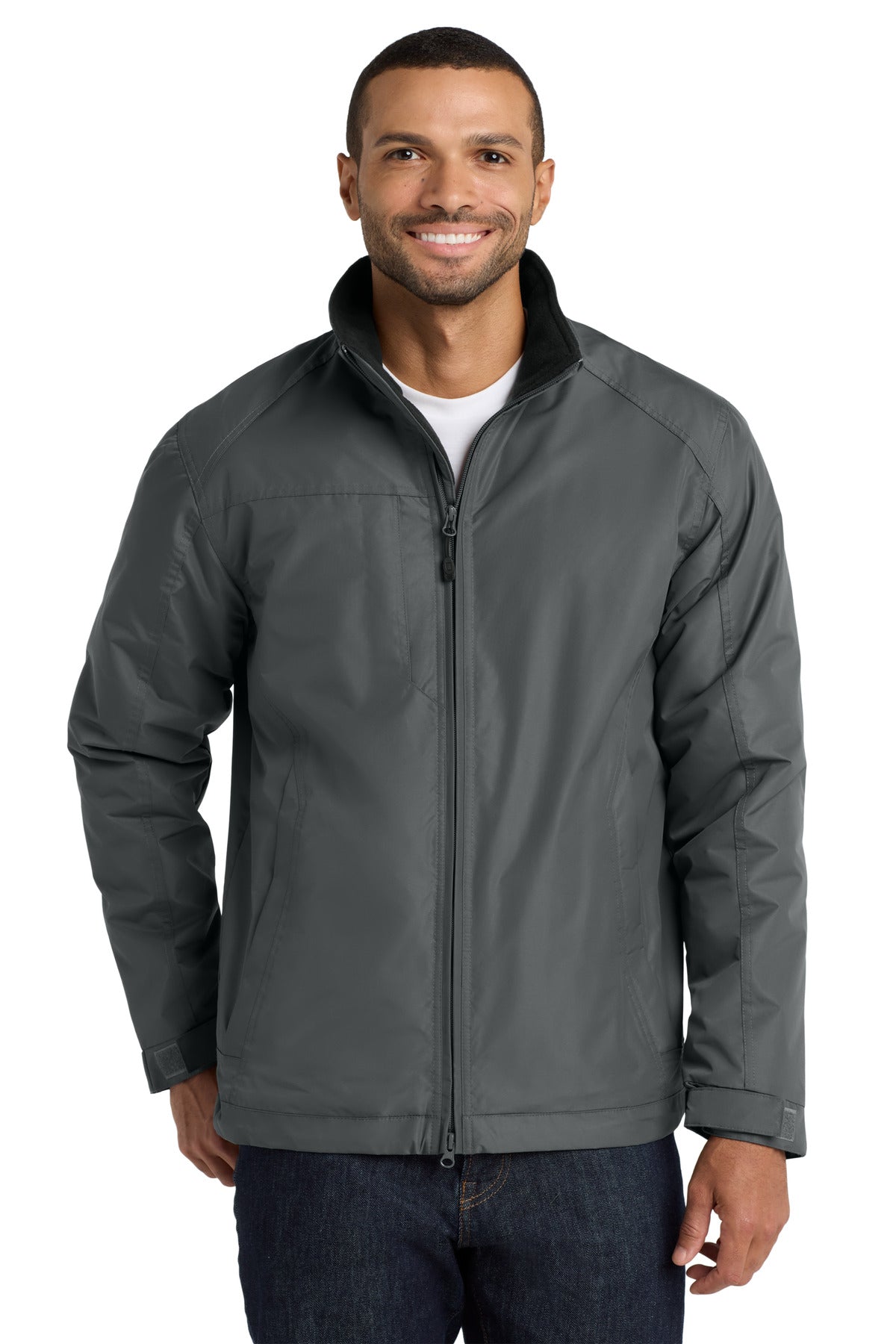 Port Authority Challenger II Jacket. J354 in Steel Grey/ True Black
