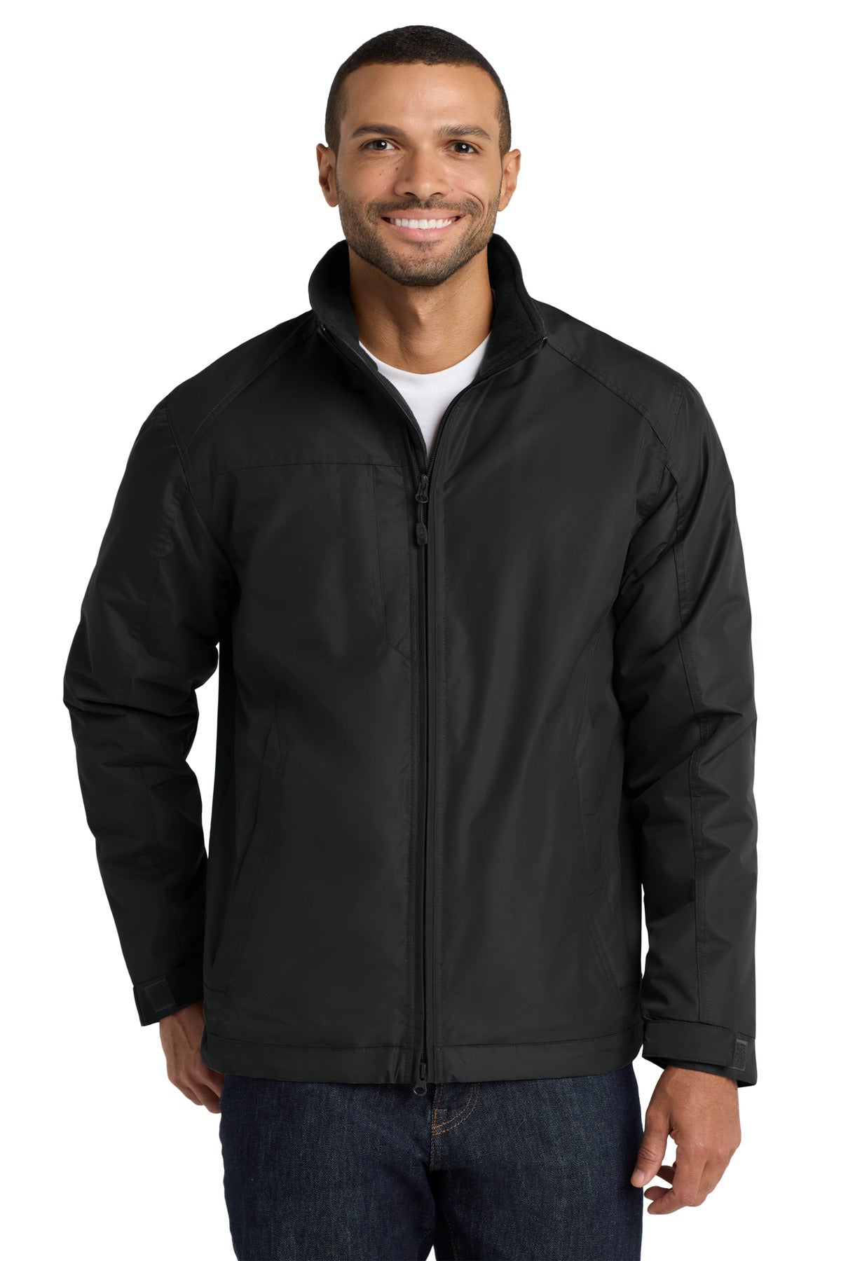 Port Authority Challenger II Jacket. J354 in True Black/ True Black