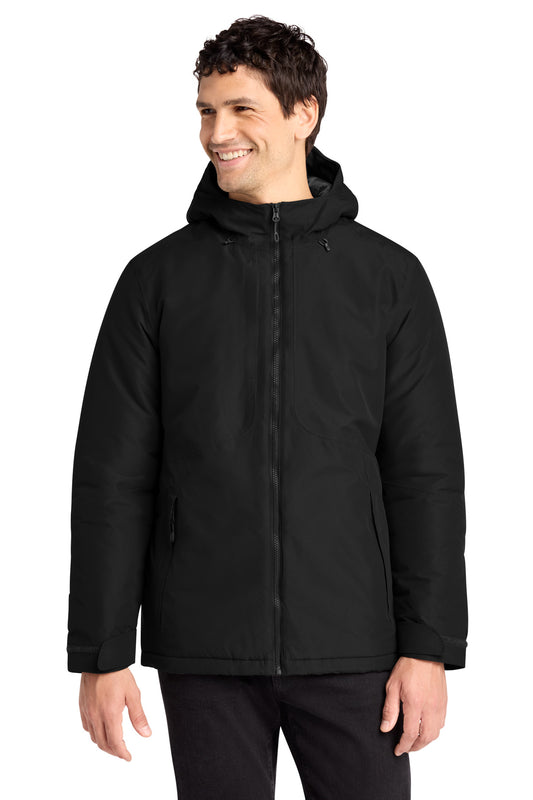Port Authority Venture Waterproof Insulated Jacket J362 in Deep Black