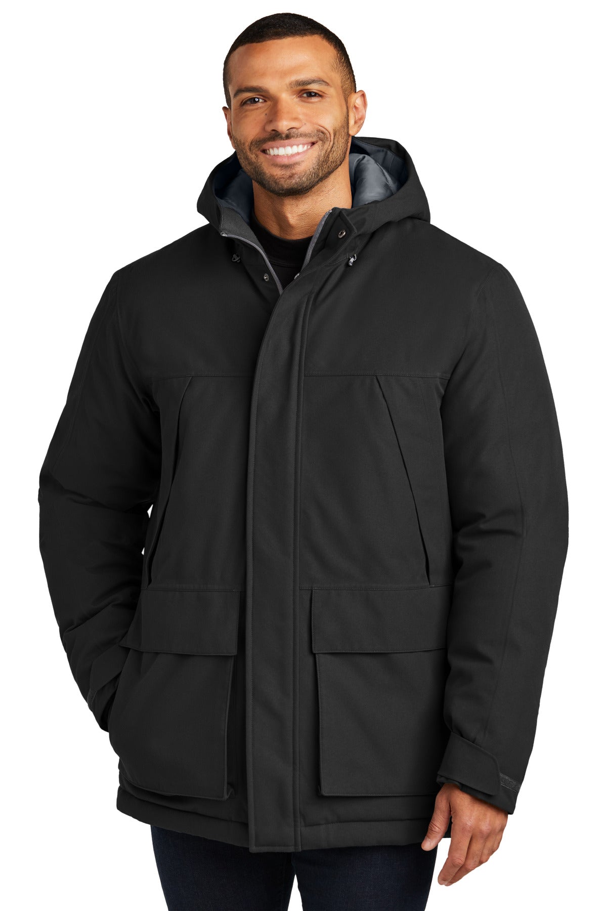 Port Authority Latitude Waterproof Heavyweight Parka J363 in Deep Black