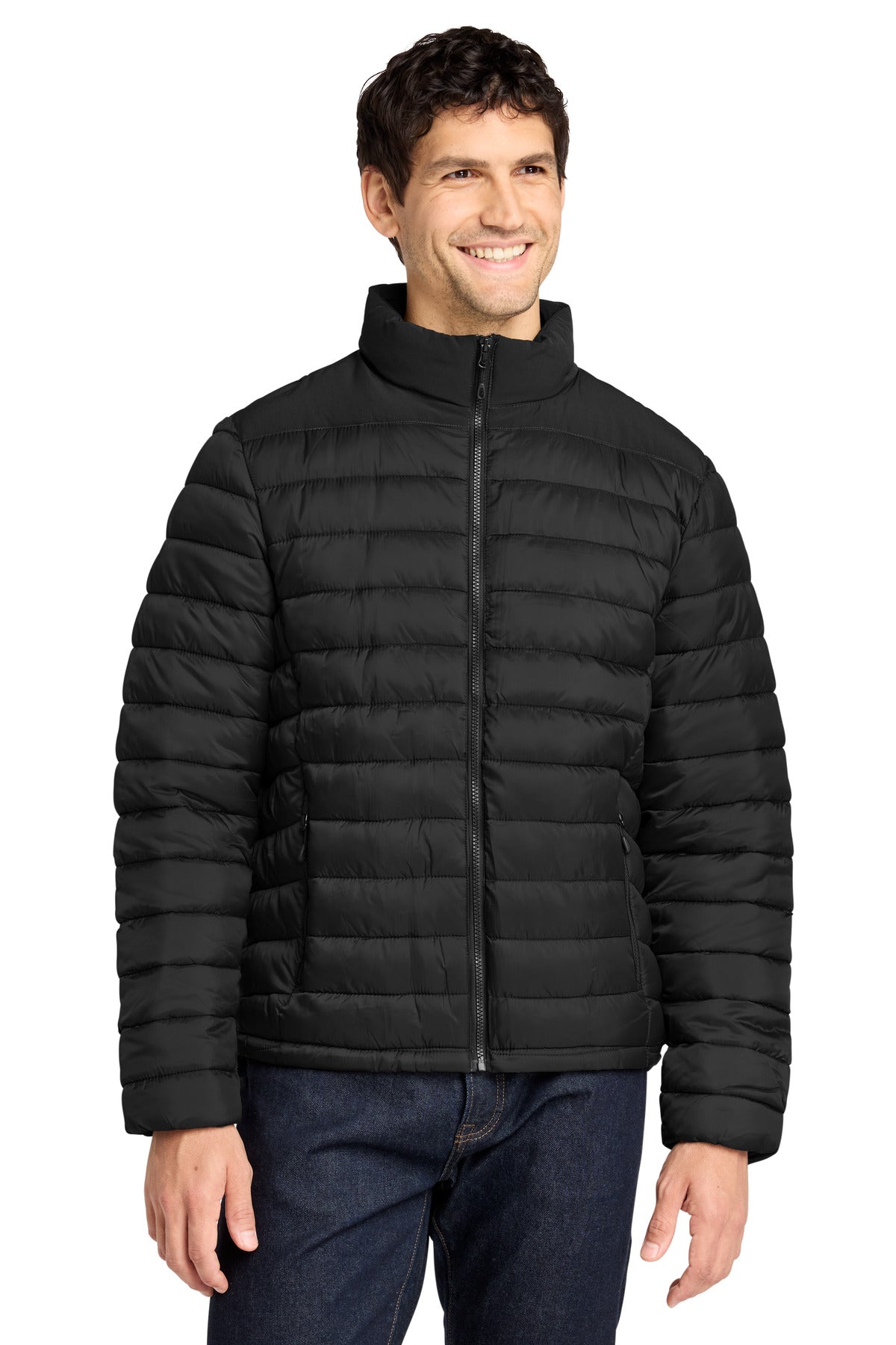 Port Authority Horizon Puffy Jacket J364 in Deep Black