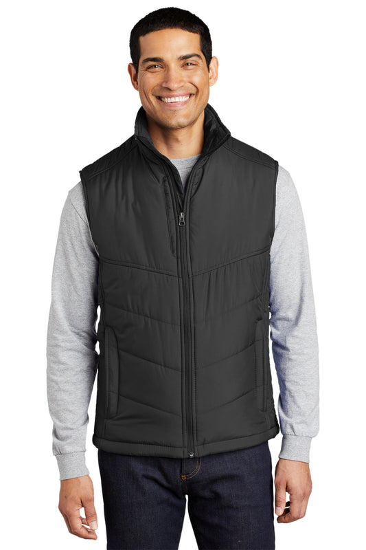 Port Authority Puffy Vest. J709 in Black/ Black