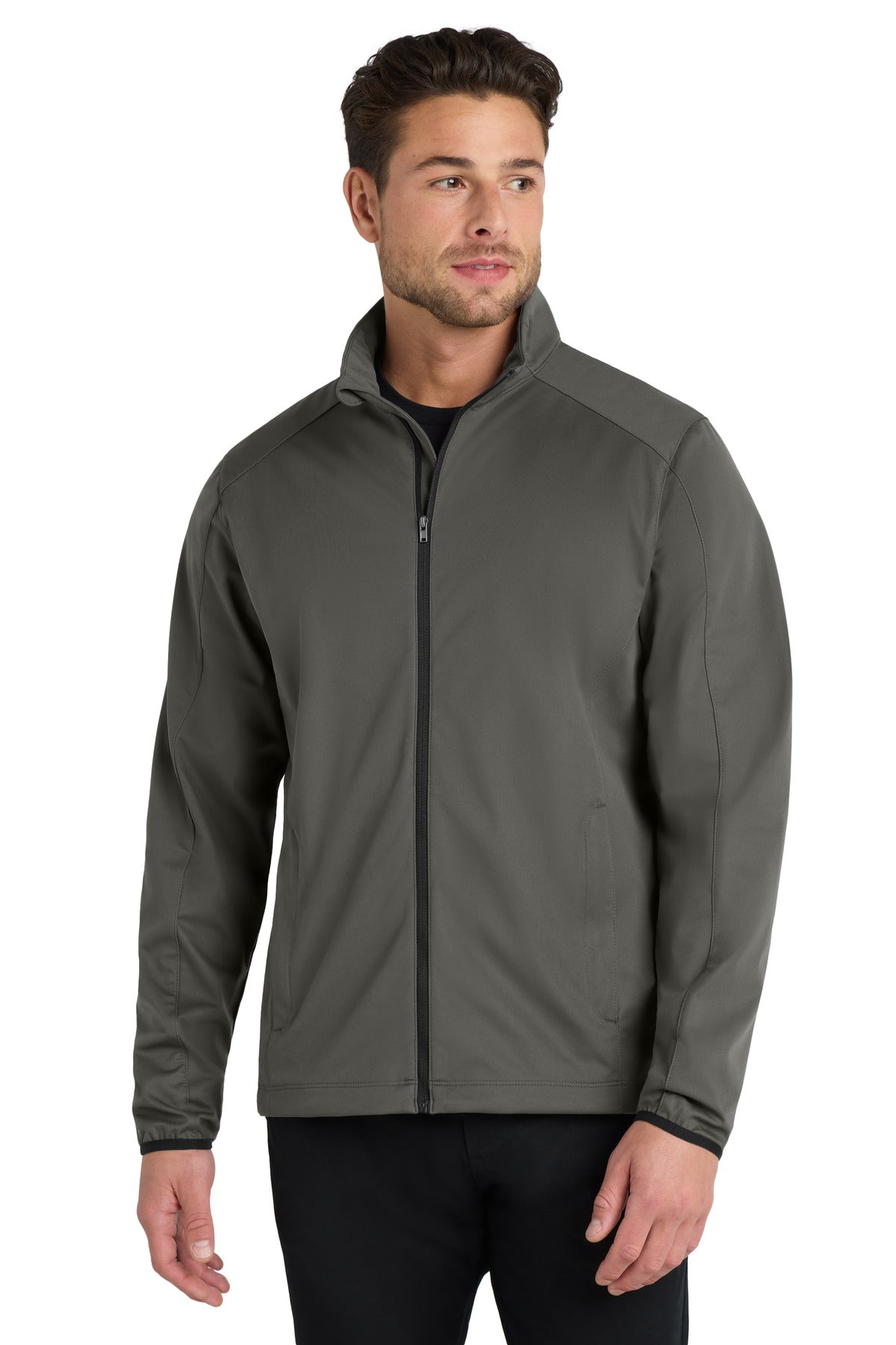 Port Authority Active Soft Shell Jacket. J717 in Grey Steel