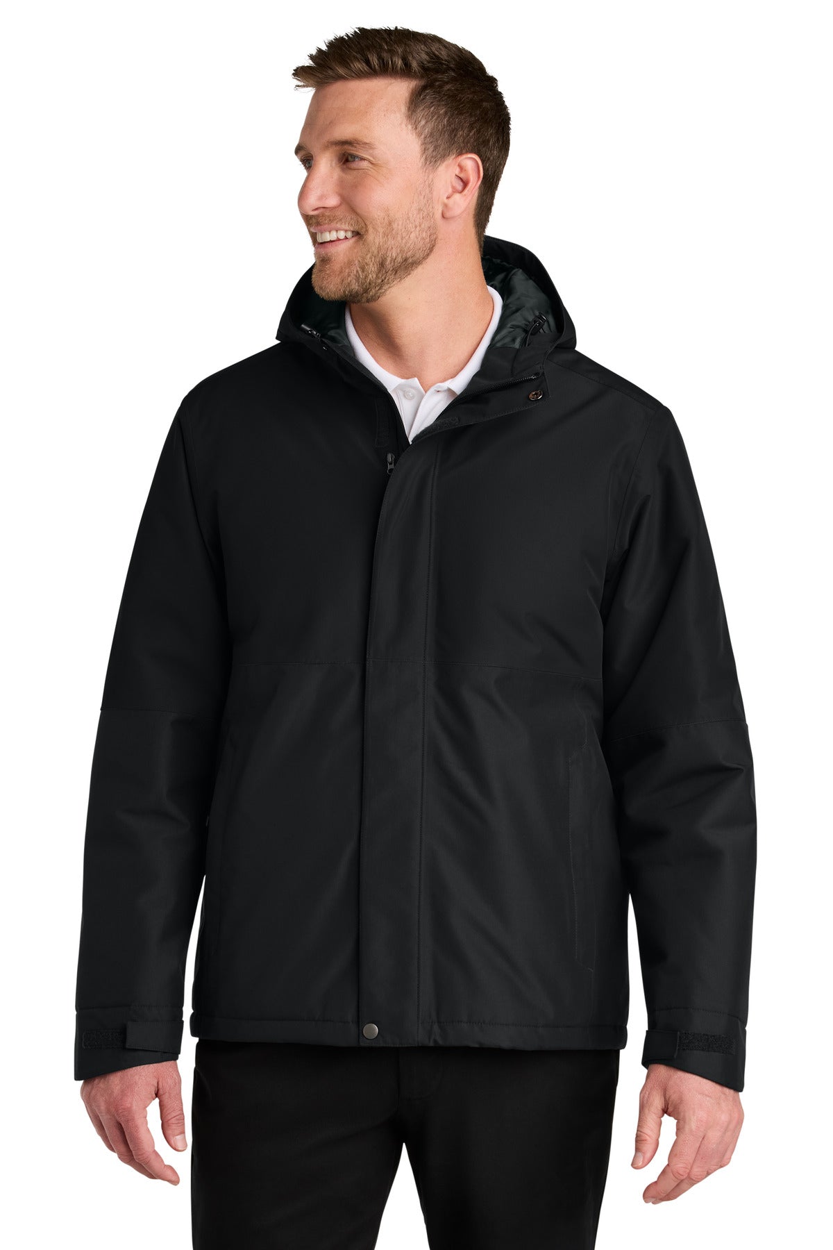 Port Authority Insulated Heavy Ripstop Jacket J721 in Deep Black