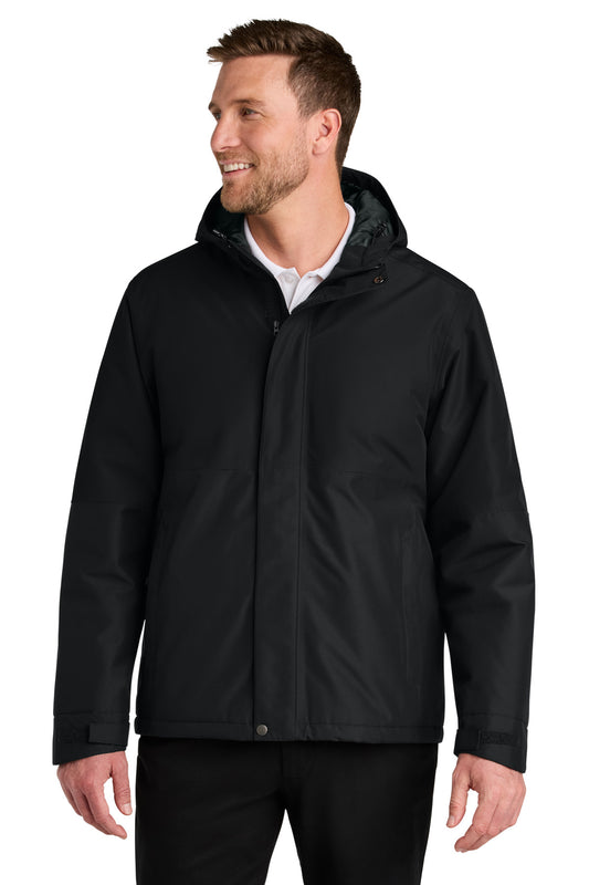 Port Authority Insulated Heavy Ripstop Jacket J721 in Deep Black