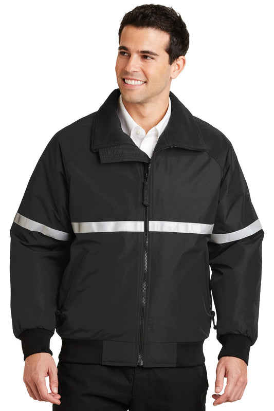Port Authority Challenger Jacket with Reflective Taping J754R in True Black/ True Black/ Reflective