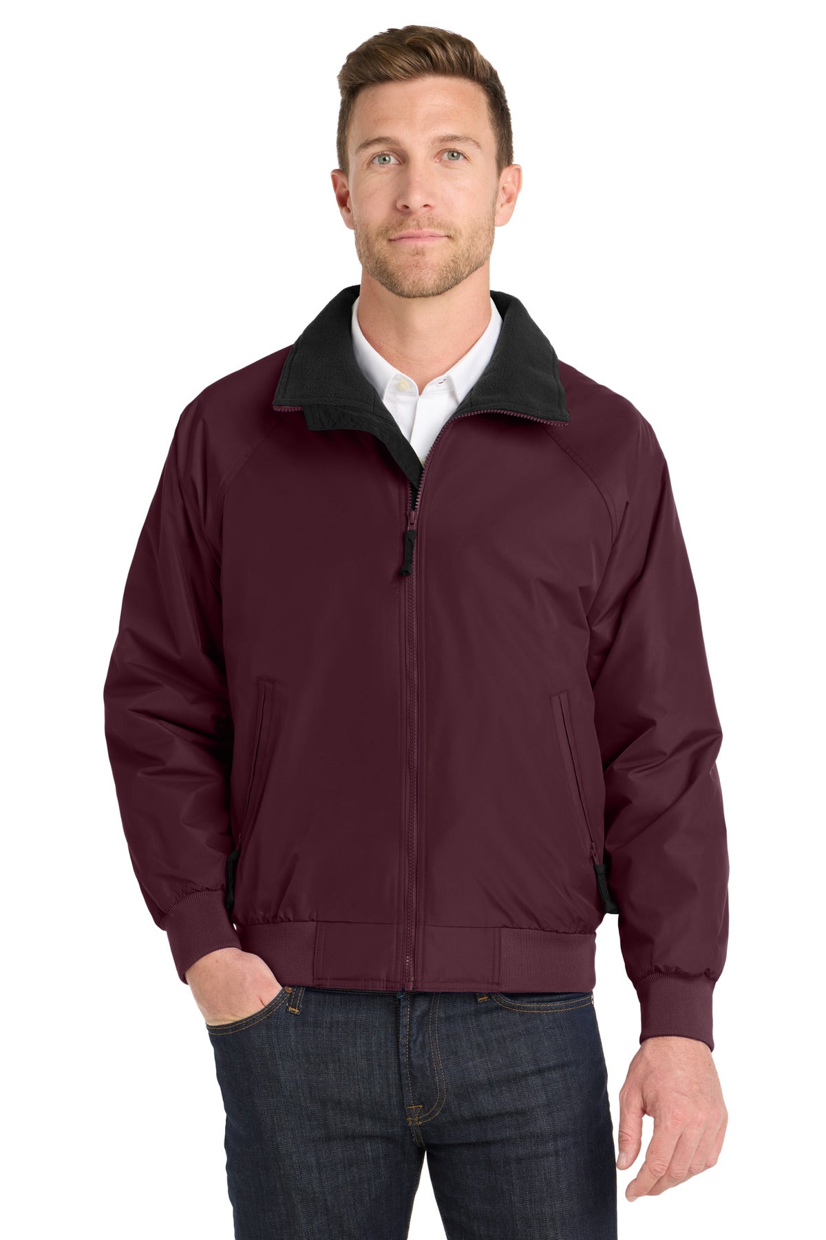 Port Authority Challenger Jacket. J754 in Maroon/ True Black