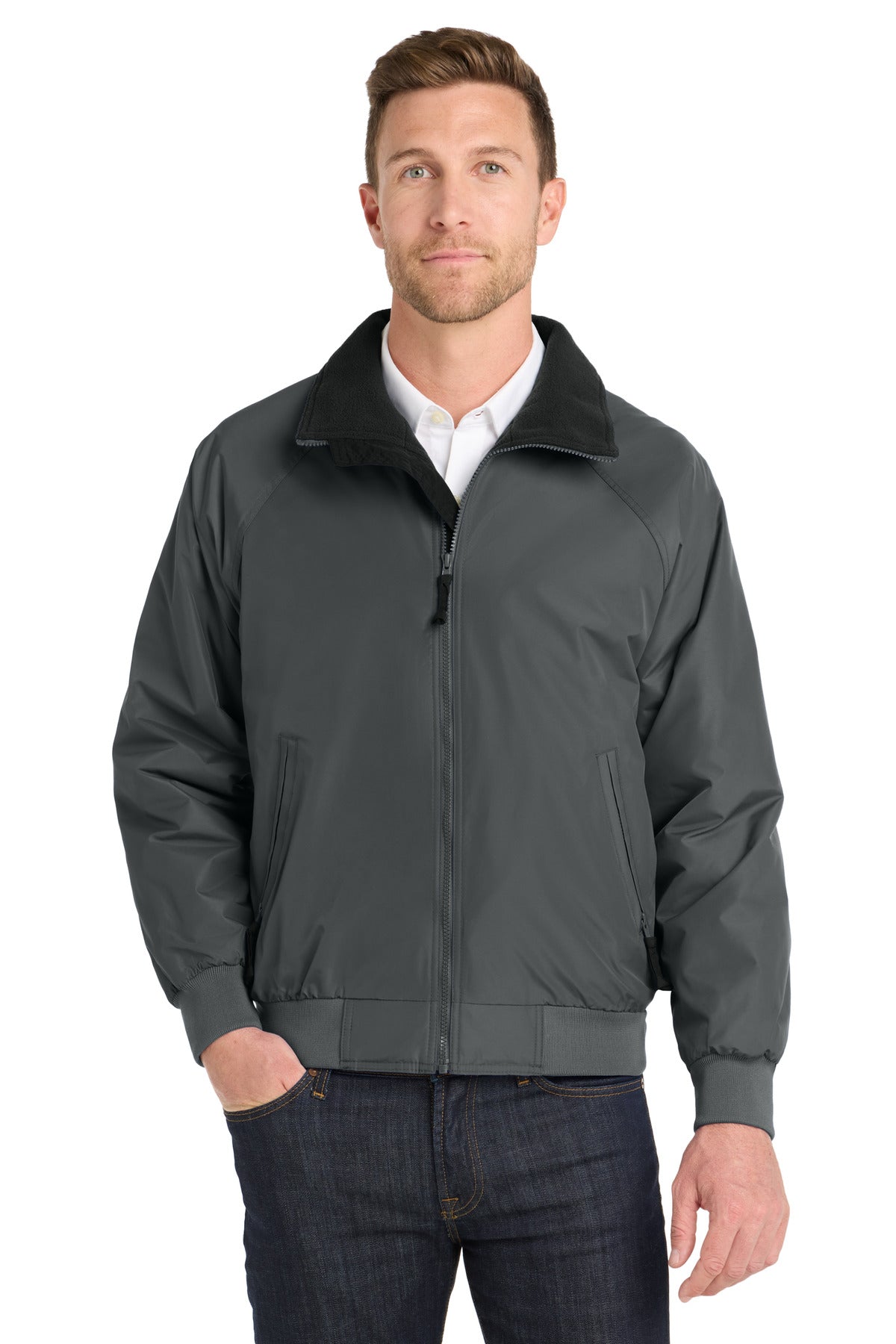 Port Authority Challenger Jacket. J754 in Steel Grey/ True Black