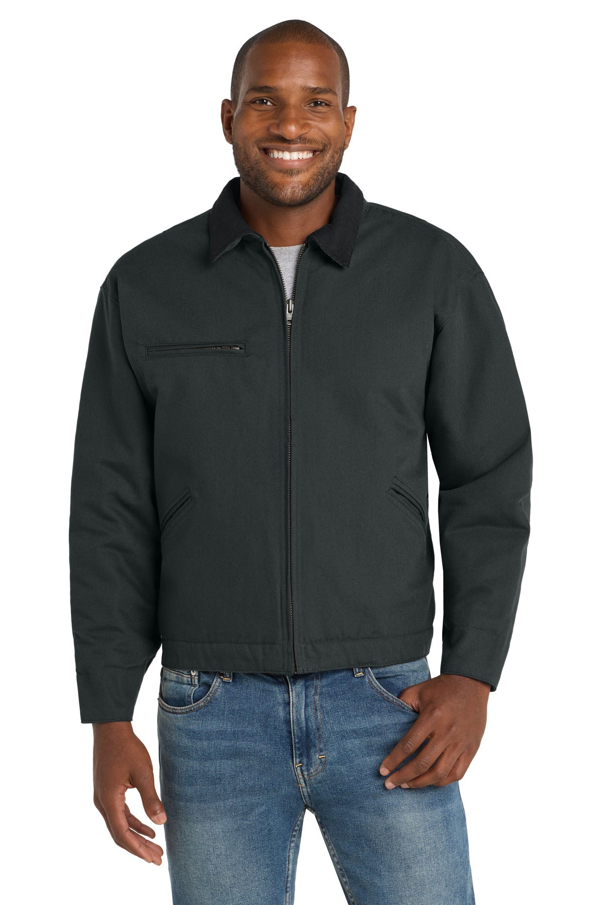 CornerStone - Duck Cloth Work Jacket.  J763 in Charcoal