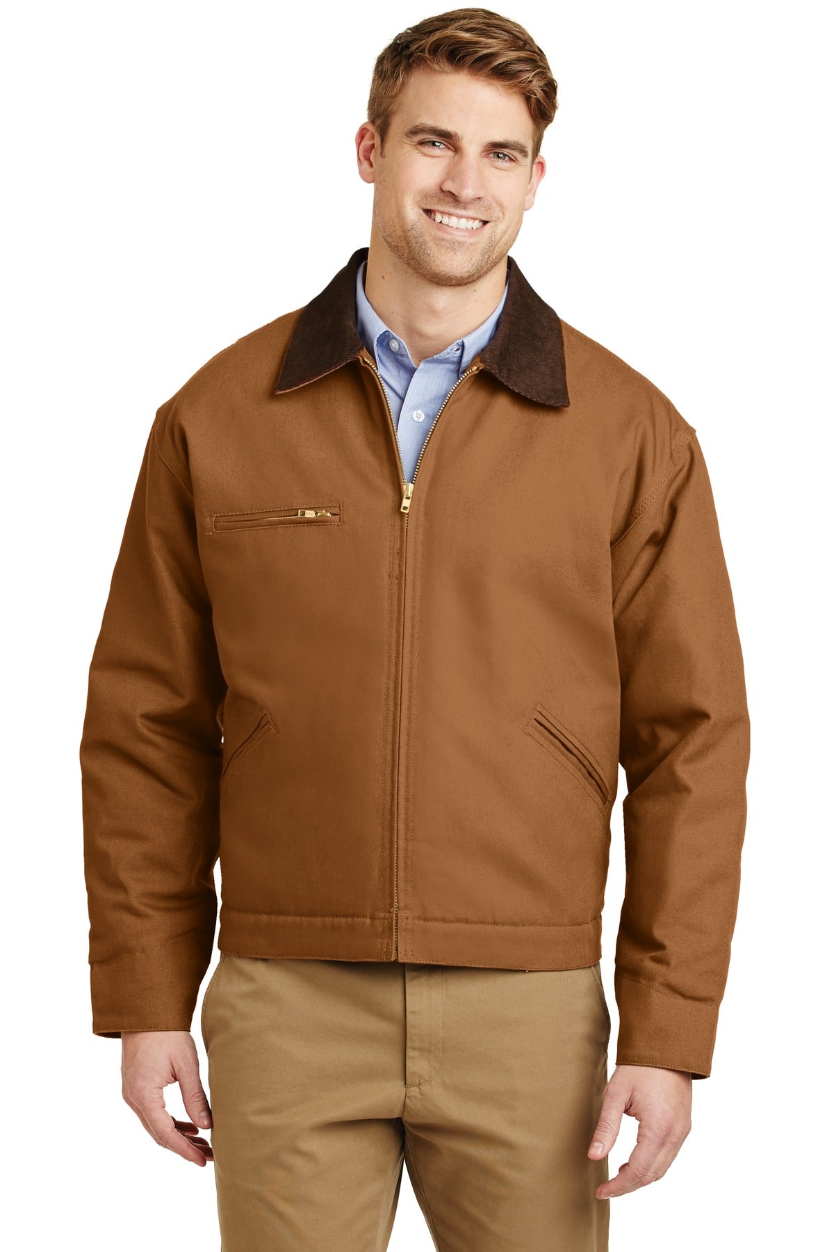 CornerStone - Duck Cloth Work Jacket.  J763 in Duck Brown