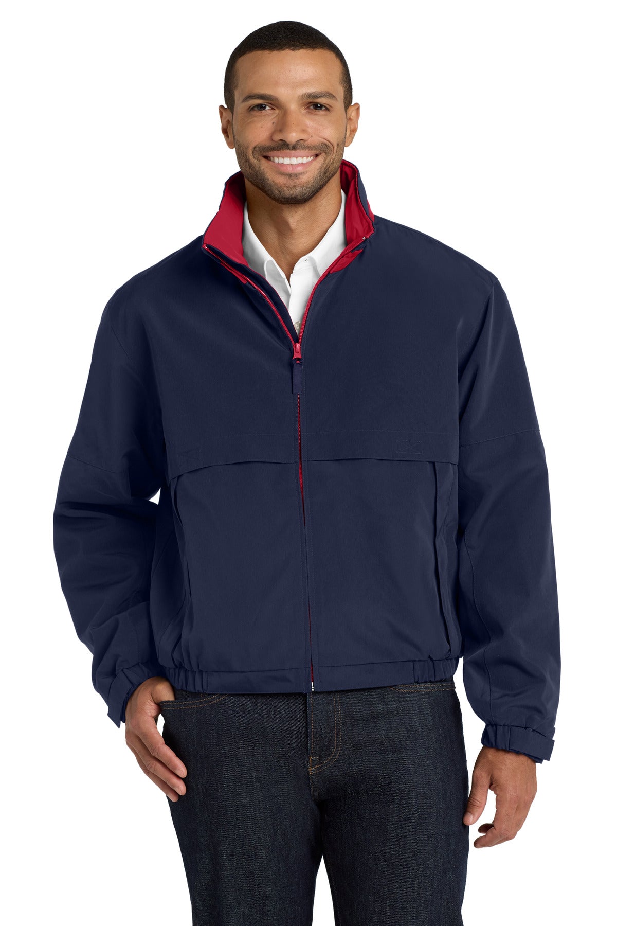 Port Authority Legacy  Jacket.  J764 in Dark Navy/ Red
