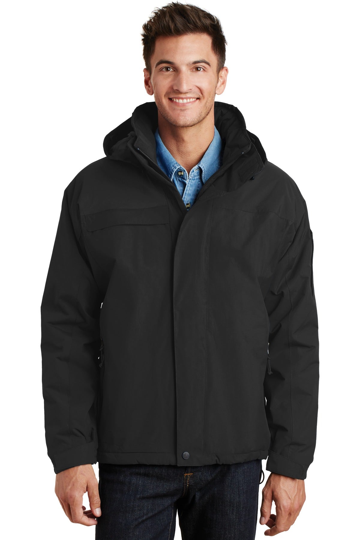 Port Authority Nootka Jacket.  J792 in Black/ Black