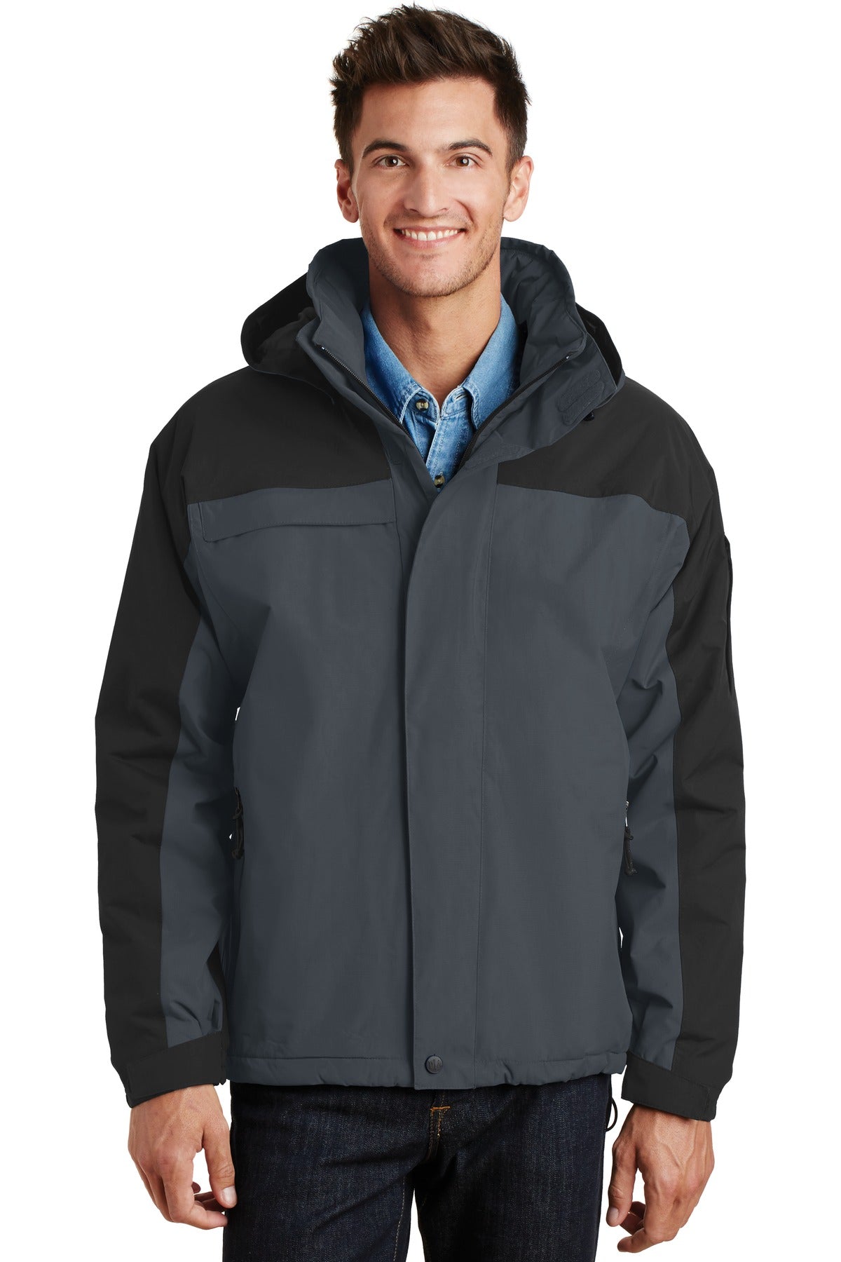 Port Authority Nootka Jacket.  J792 in Graphite/ Black