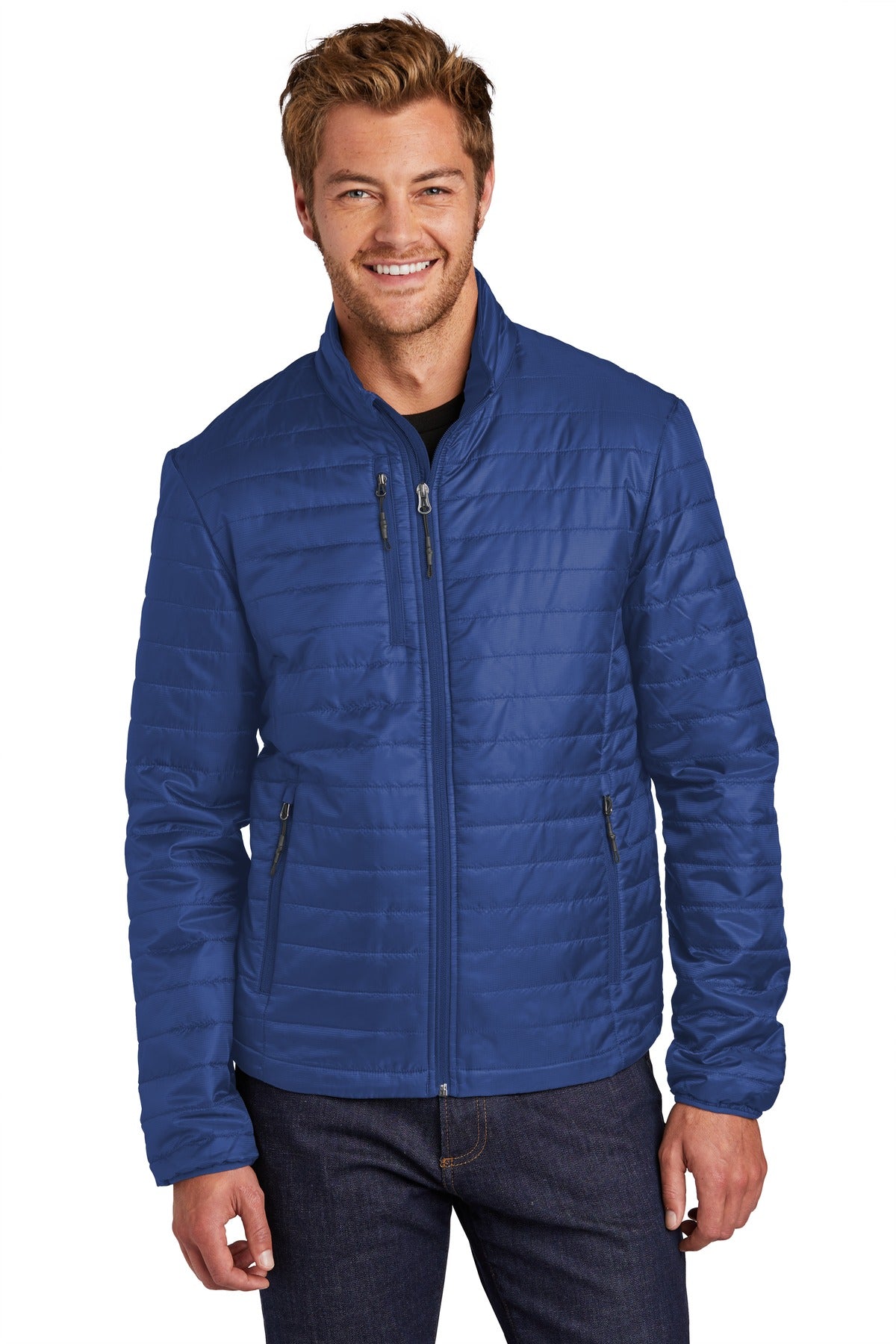 Port Authority  Packable Puffy Jacket J850 in Cobalt Blue
