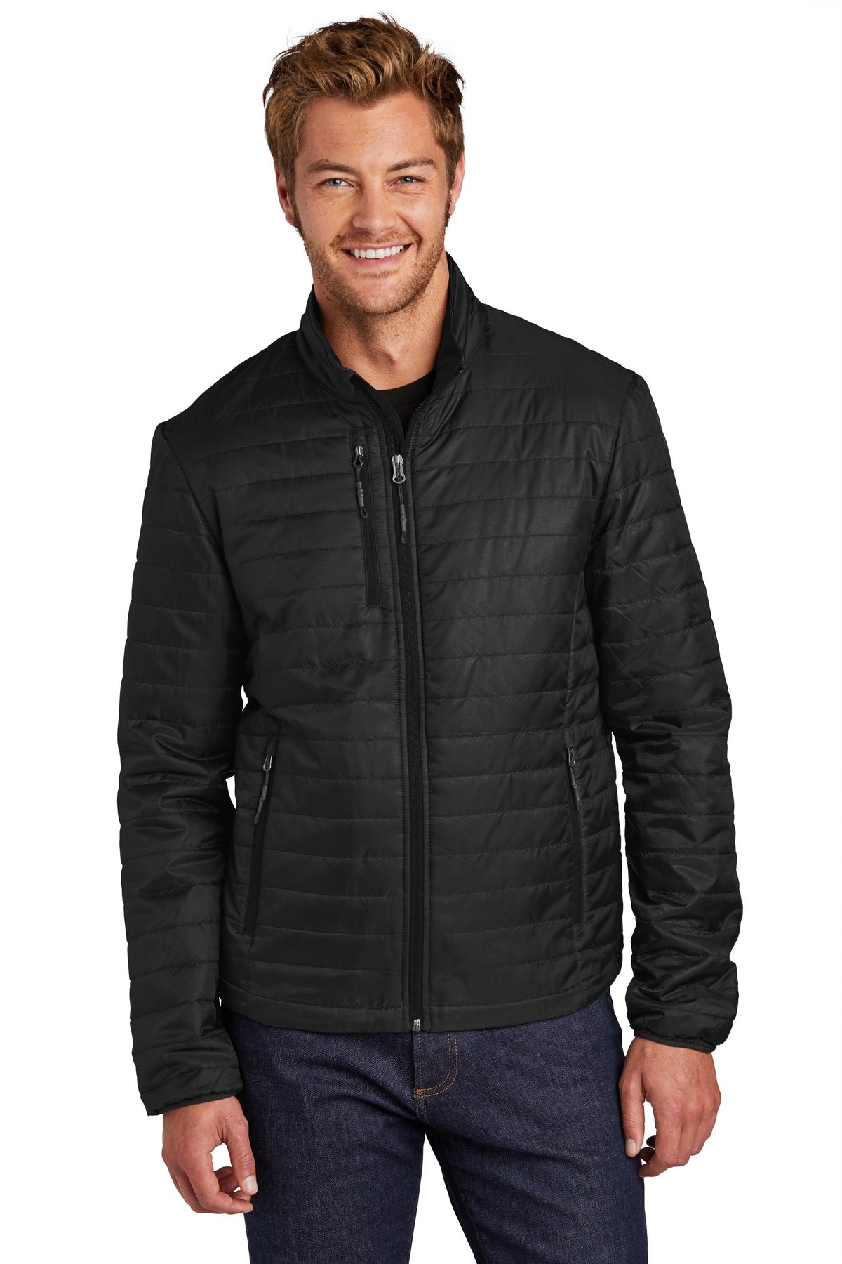 Port Authority  Packable Puffy Jacket J850 in Deep Black