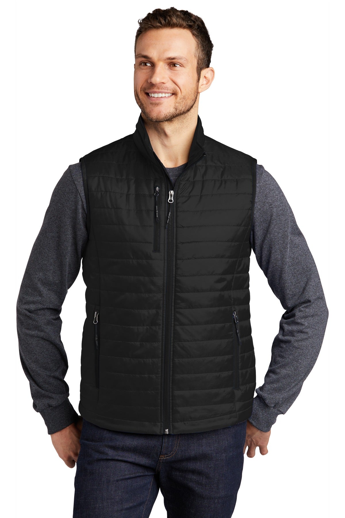 Port Authority  Packable Puffy Vest J851 in Deep Black