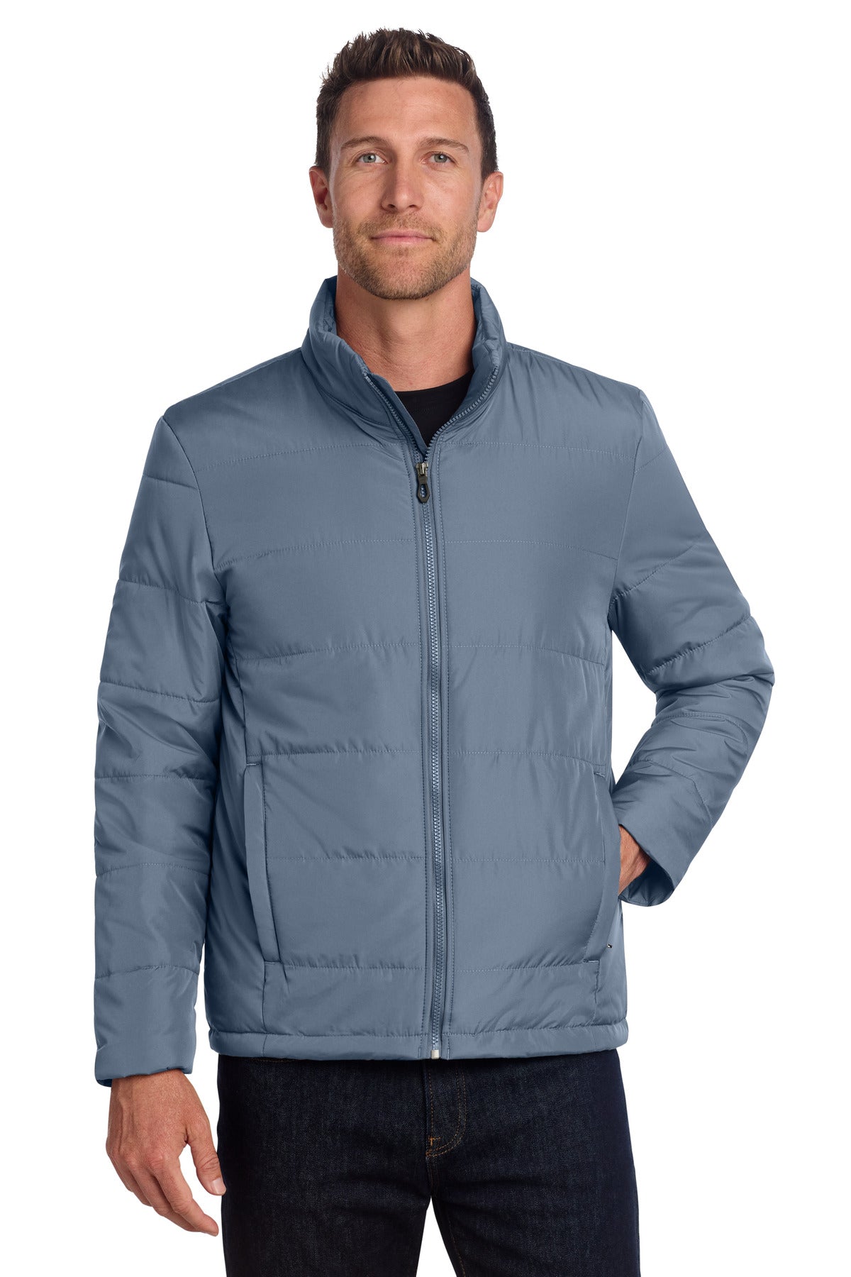 Port Authority Puffer Jacket J852 in Dusk Blue