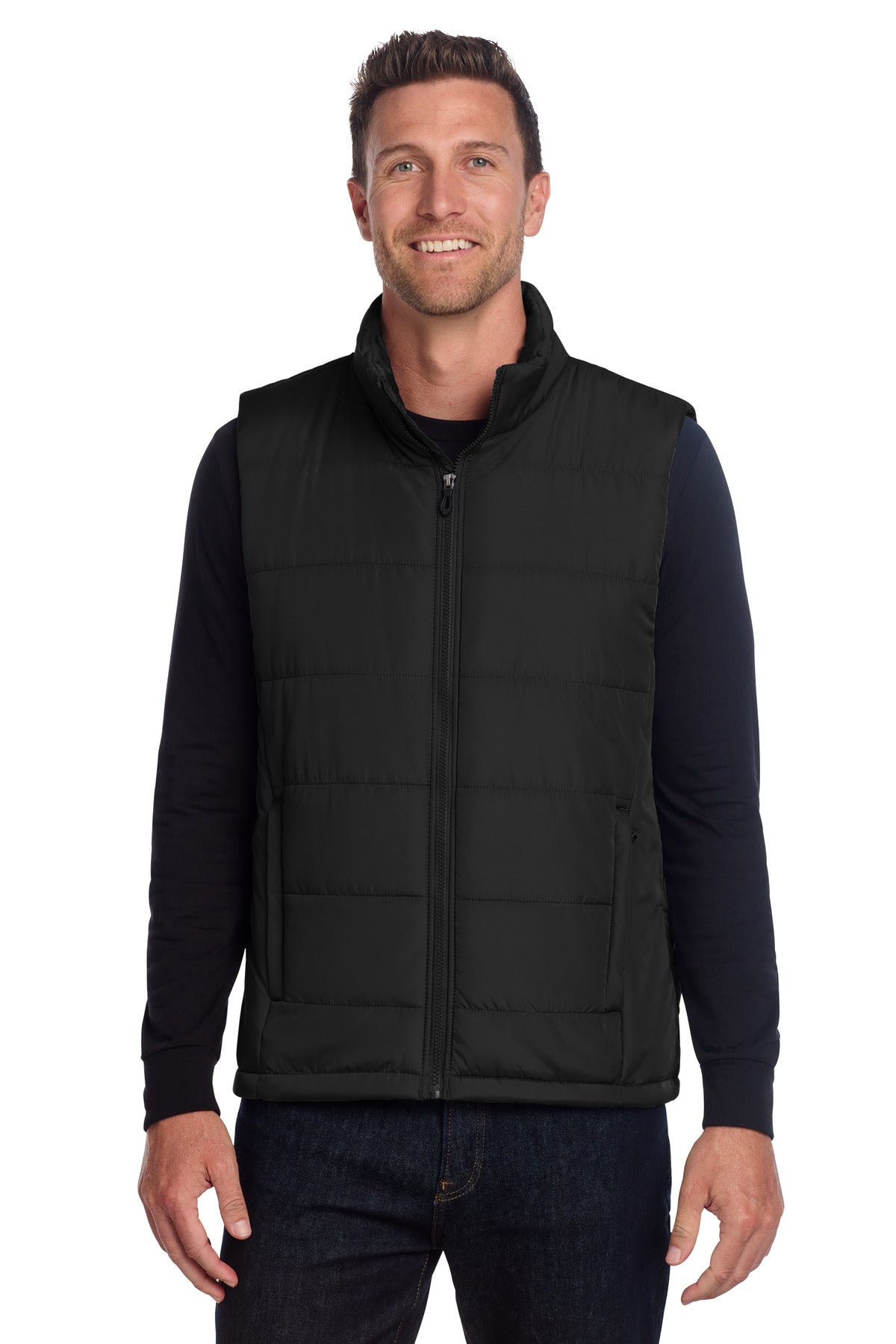 Port Authority Puffer Vest J853 in Deep Black