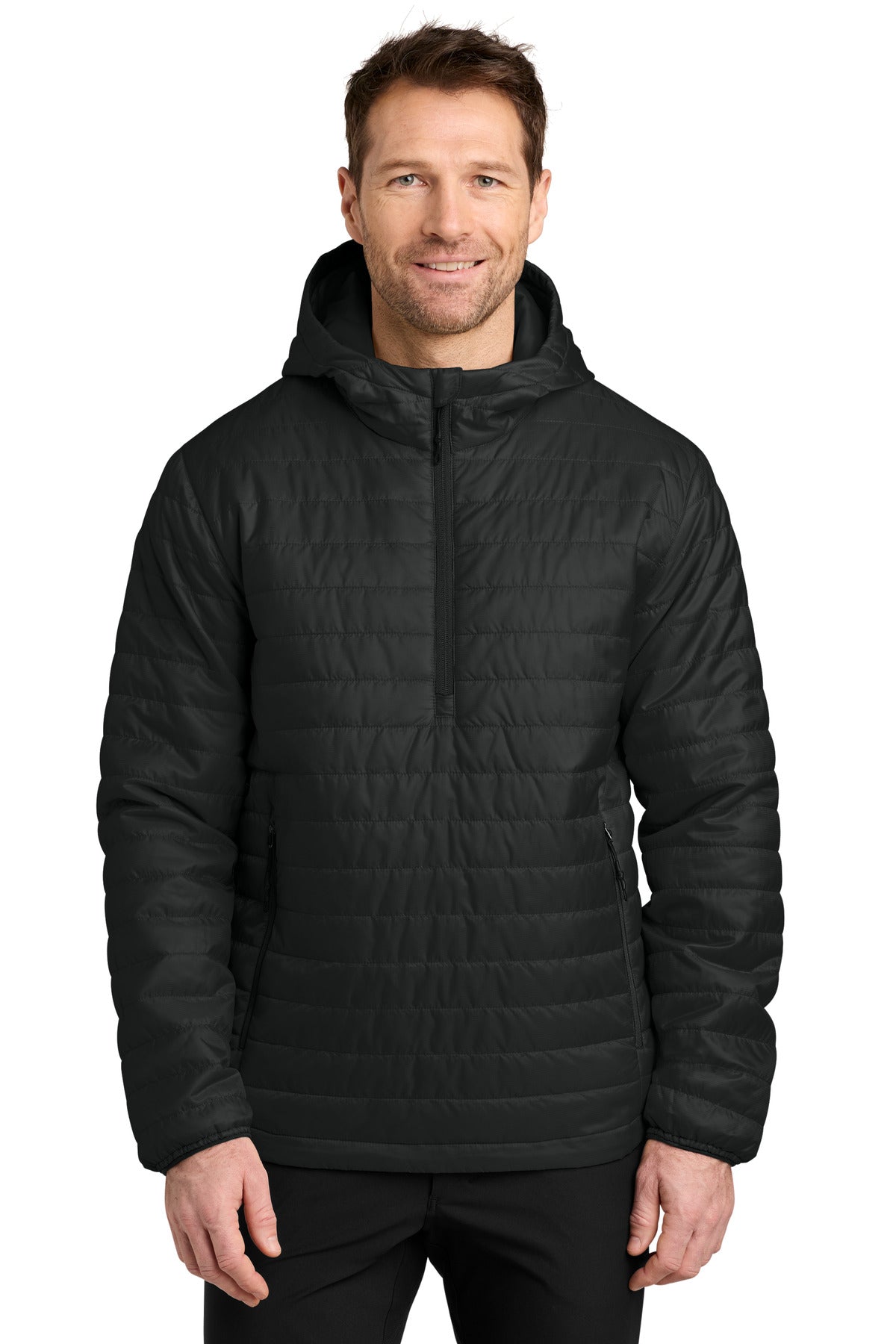 Port Authority Packable Puffy Anorak J855 in Deep Black
