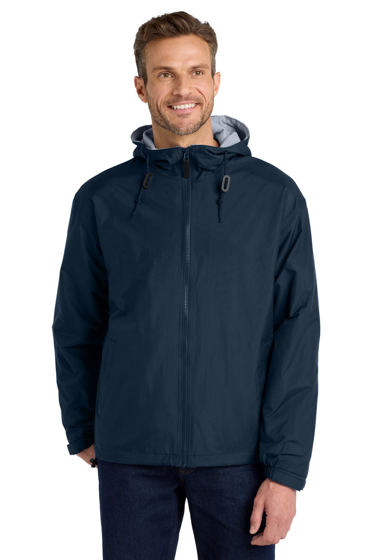 Port Authority Team Jacket.  JP56 in Bright Navy/ Light Oxford