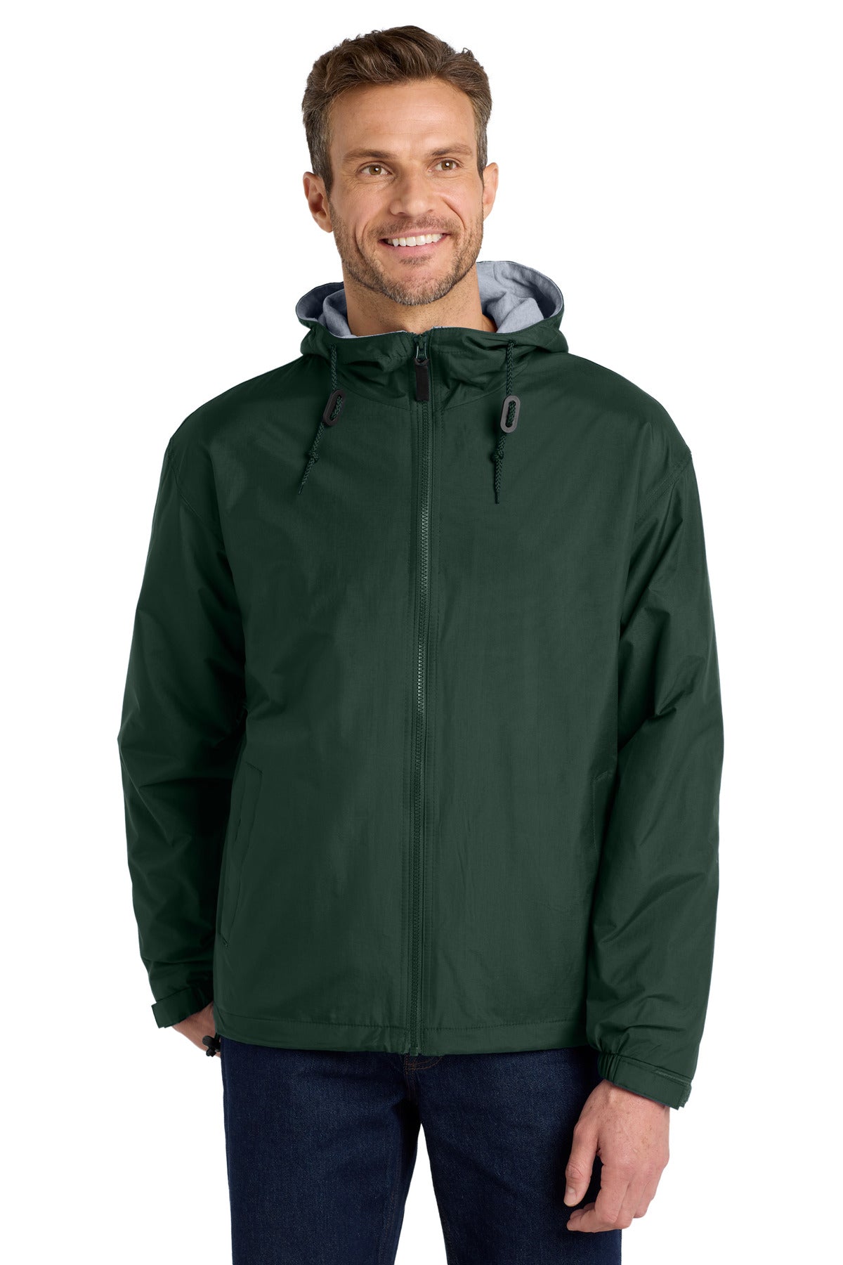 Port Authority Team Jacket.  JP56 in Hunter/ Light Oxford