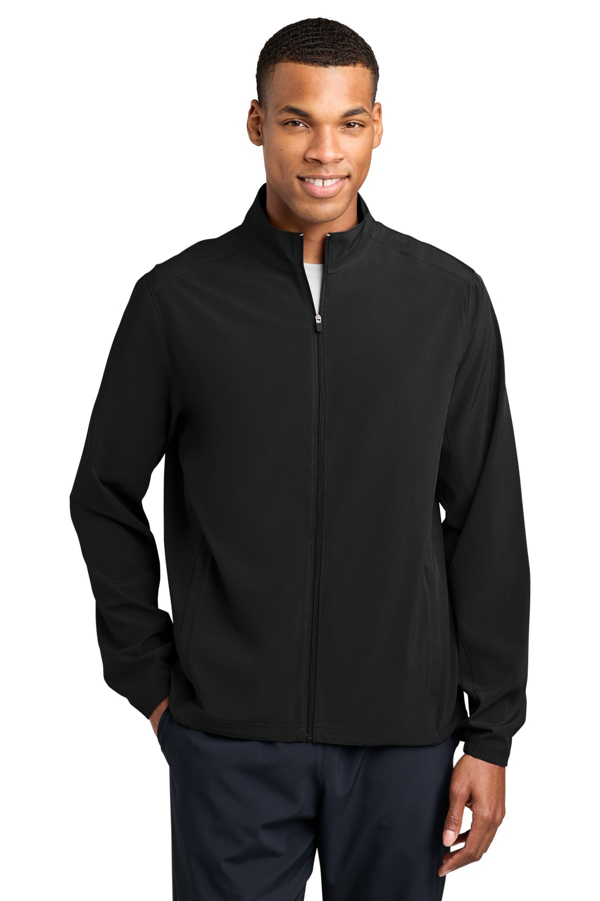 Sport-Tek Repeat Jacket JST480 in Black
