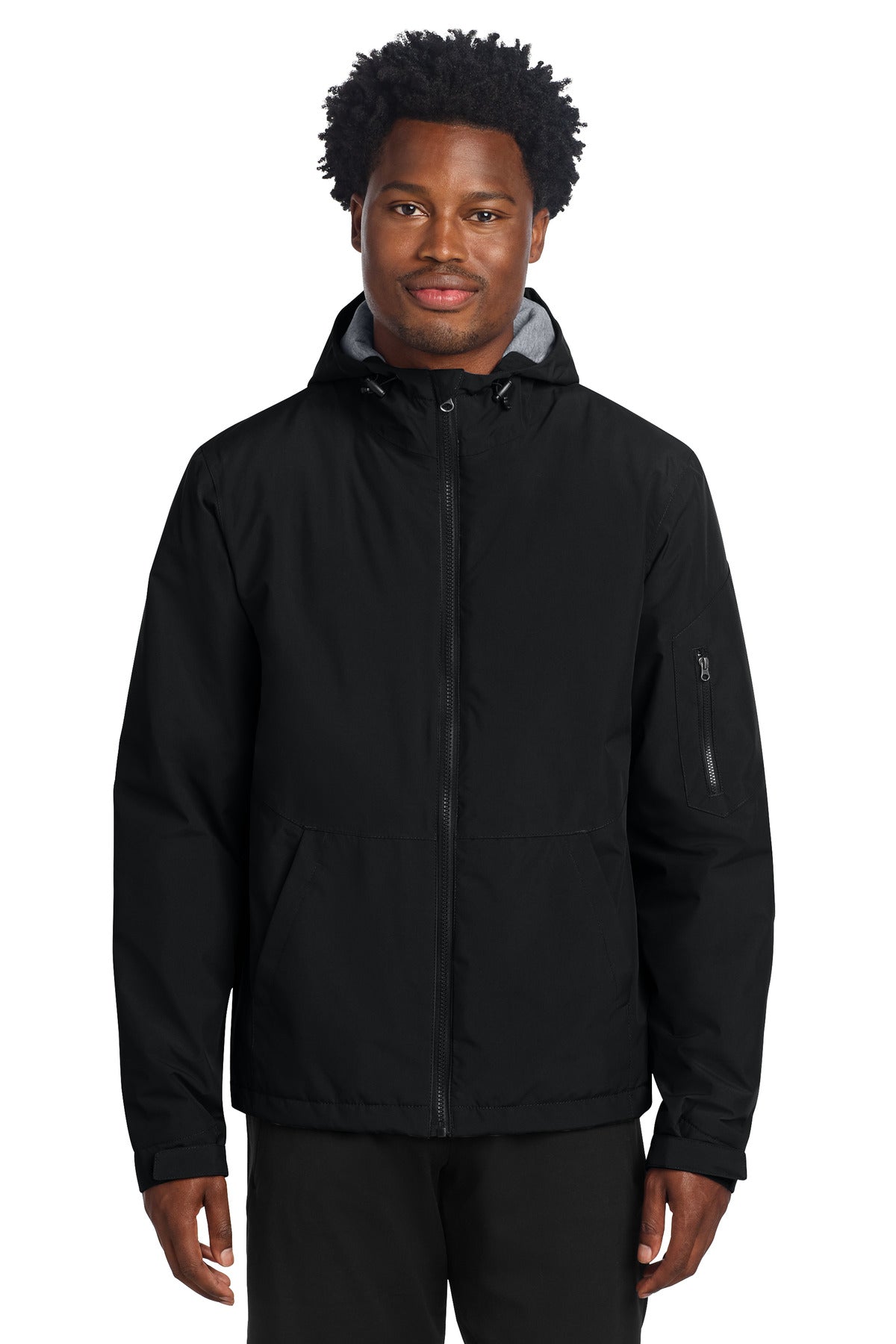 Sport-Tek Waterproof Insulated Jacket JST56 in Black