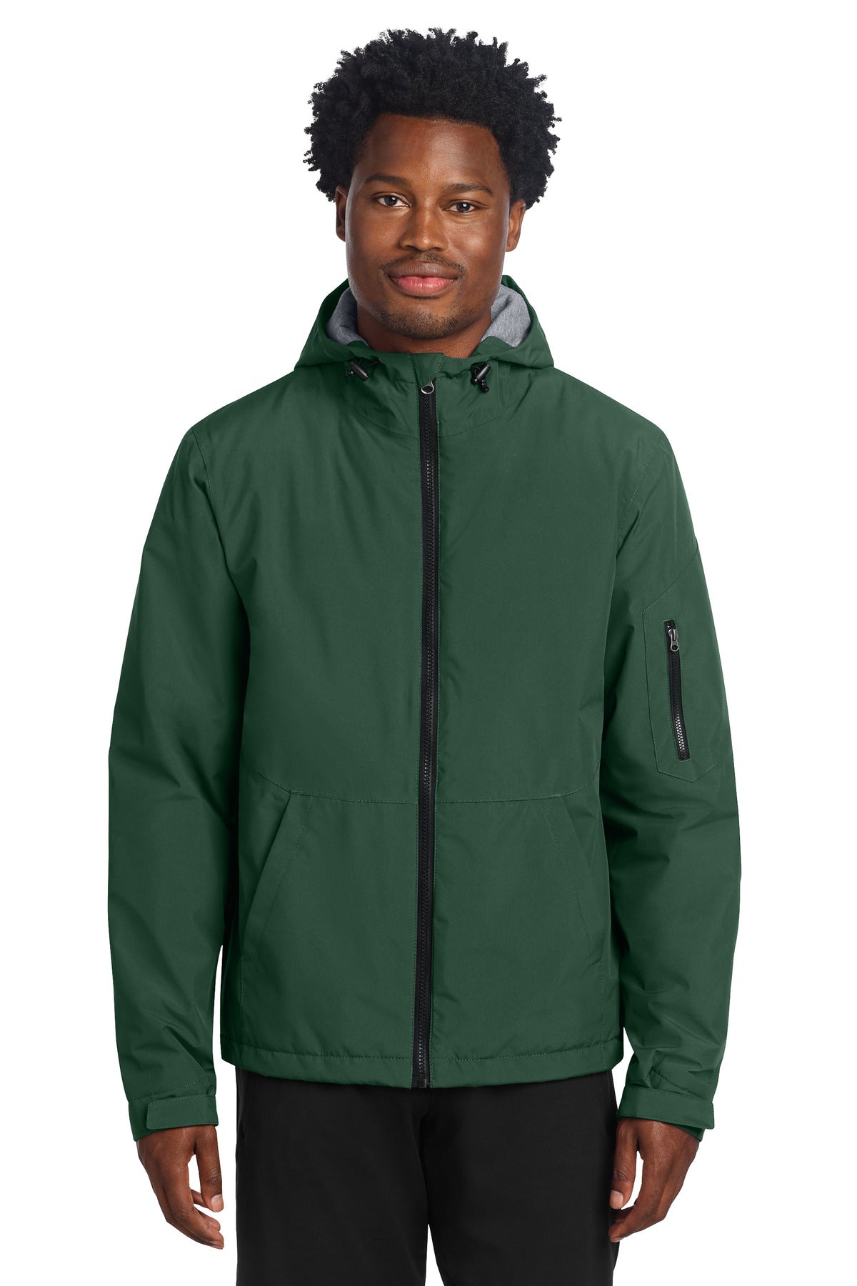 Sport-Tek Waterproof Insulated Jacket JST56 in Forest Green