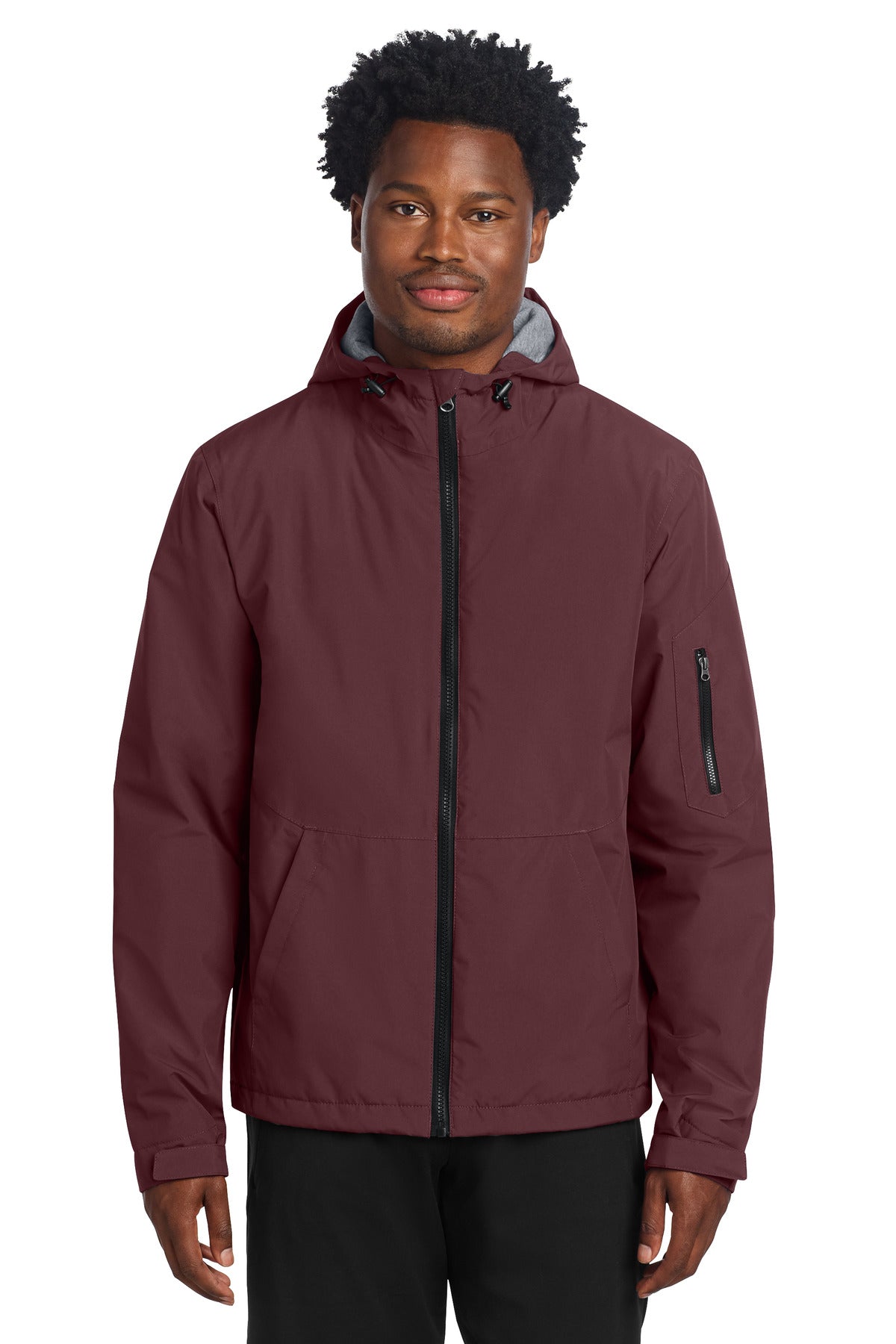 Sport-Tek Waterproof Insulated Jacket JST56 in Maroon