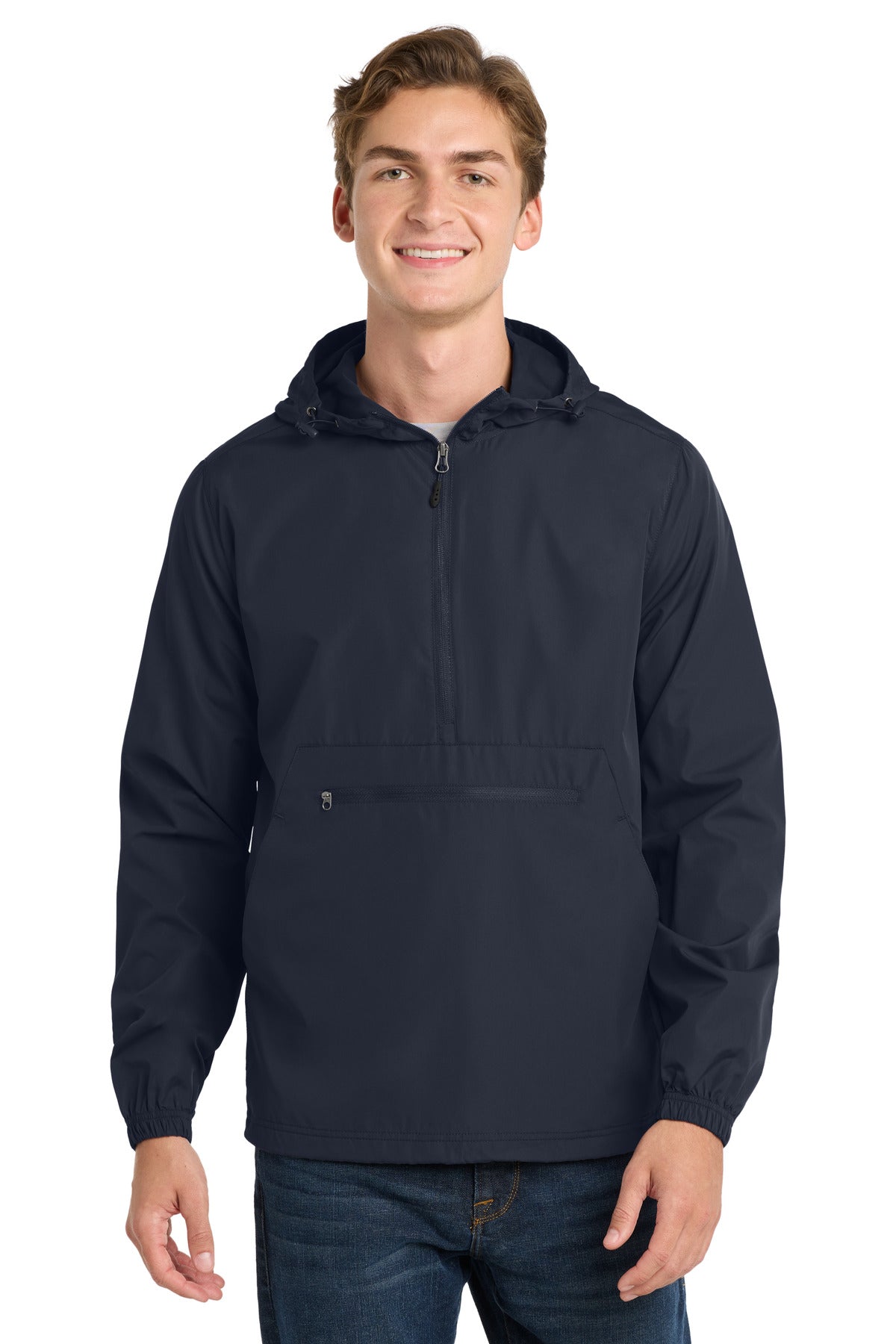 Sport-Tek  Packable Anorak. JST66 in True Navy