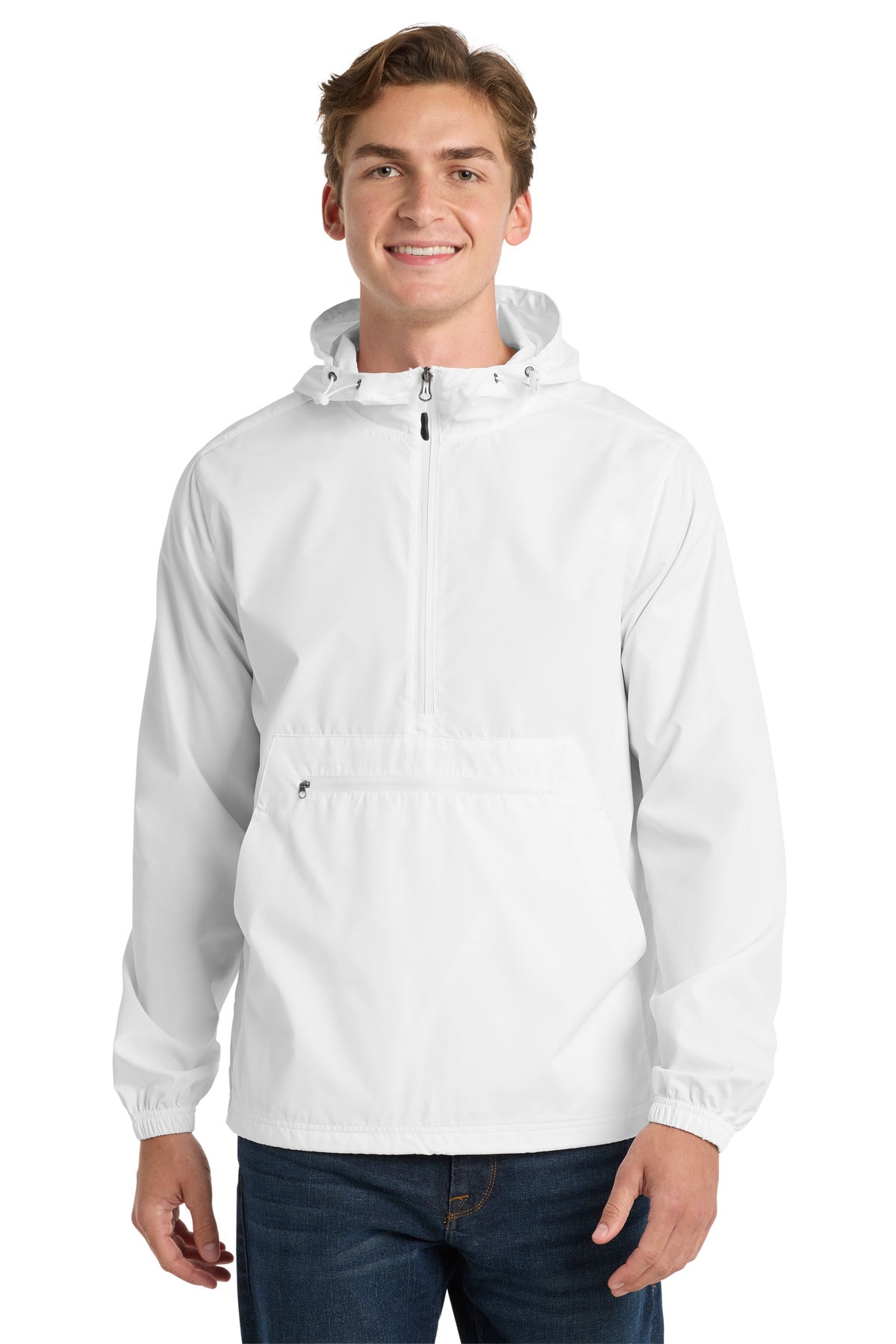 Sport-Tek  Packable Anorak. JST66 in White
