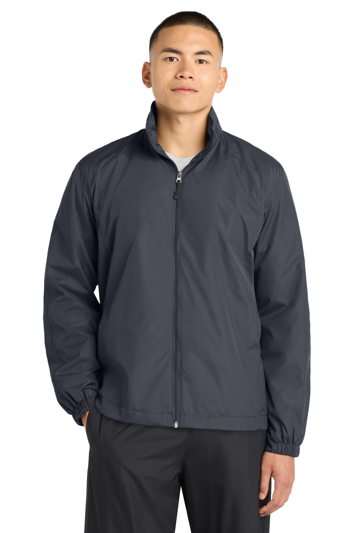 Sport-Tek Full-Zip Wind Jacket. JST70 in Graphite