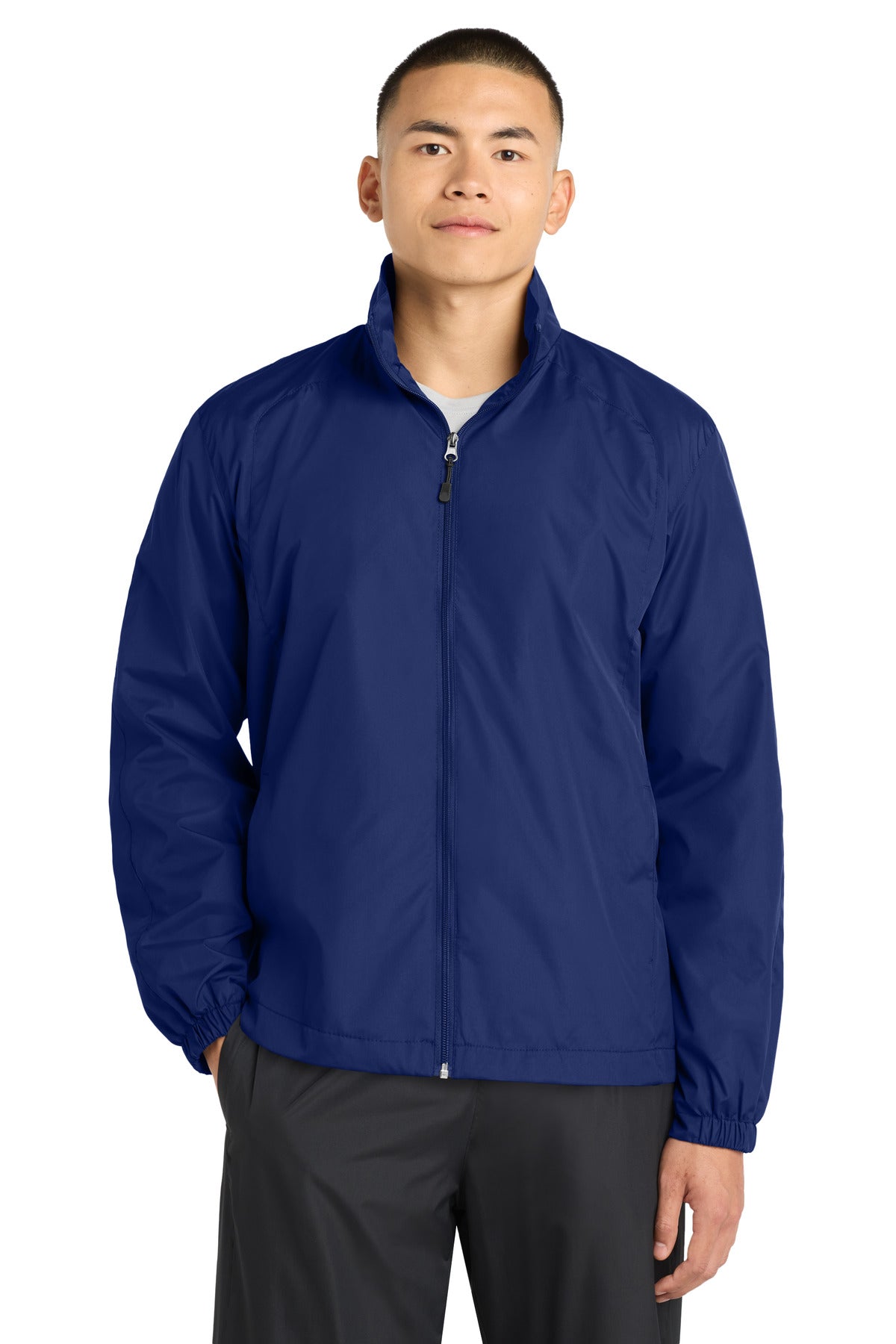Sport-Tek Full-Zip Wind Jacket. JST70 in True Royal